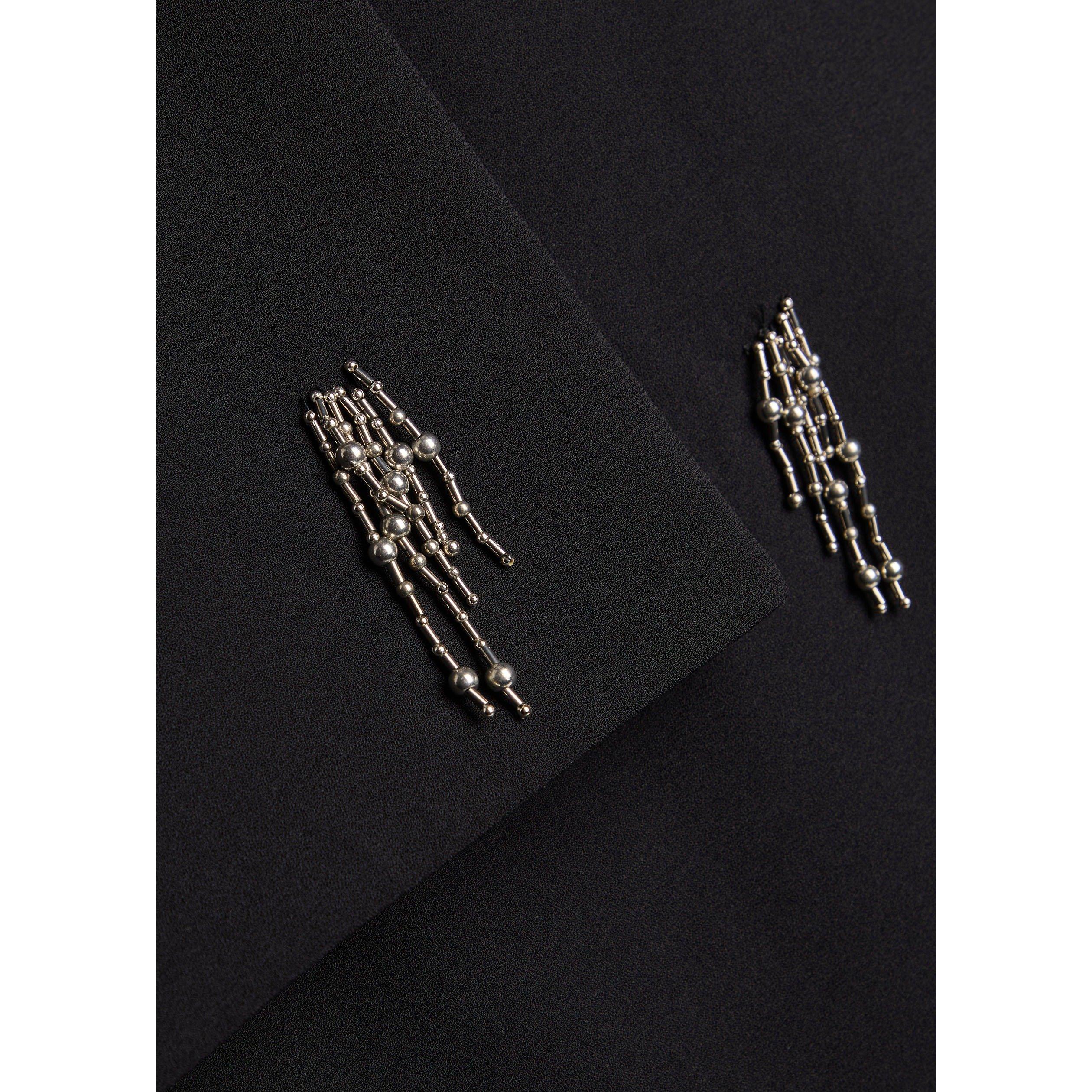 BLACK - Jonathan Simkhai - Women's Coretta Midi Crepe A-Line Dress - 4