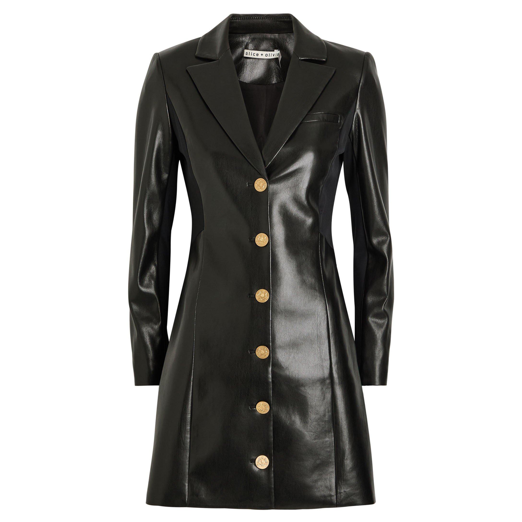 BLACK - Alice And Olivia - SD MICHELLE VGNLTHR BLAZER DRS - 1