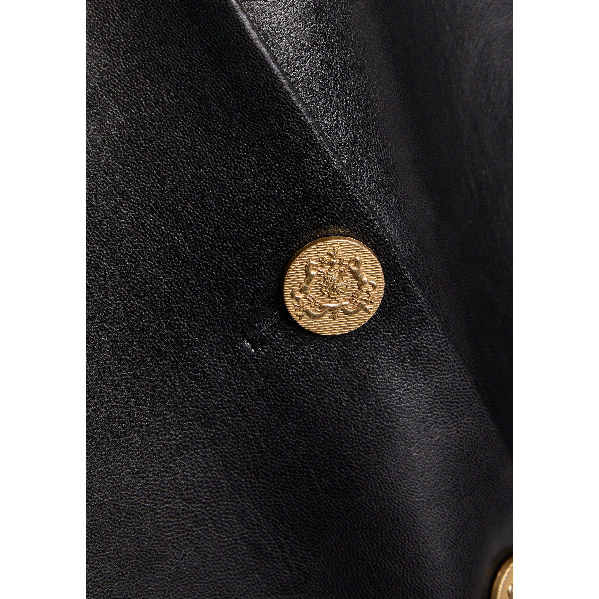 BLACK - Alice And Olivia - SD MICHELLE VGNLTHR BLAZER DRS - 4