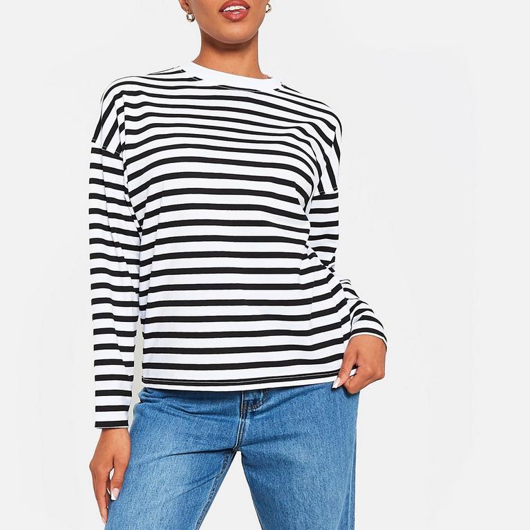 BLACK STRIPE - I Saw It First - zebra-print stretch-sustainable cotton sweatshirt - 1