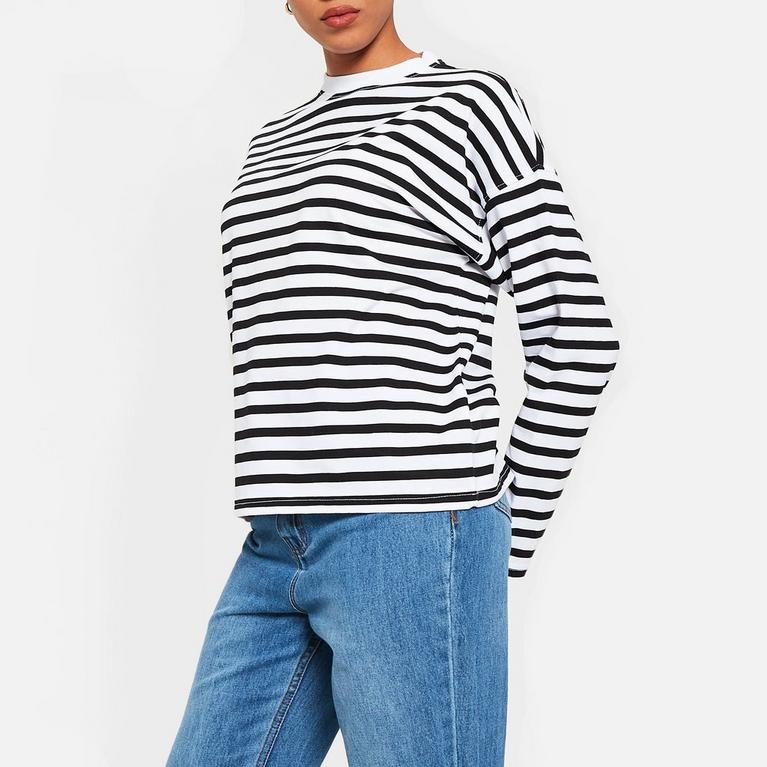 BLACK STRIPE - I Saw It First - zebra-print stretch-sustainable cotton sweatshirt - 3
