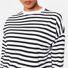 BLACK STRIPE - Bluza męska Rick Owens DRKSHDW Knit T-shirt Pullover Hoodie DU02B4285 RIGEH1 Czarny XL - Selected Femme Curve Pullover 'Lia' nero - 4