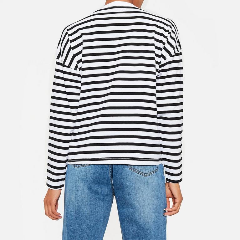 BLACK STRIPE - I Saw It First - zebra-print stretch-sustainable cotton sweatshirt - 5