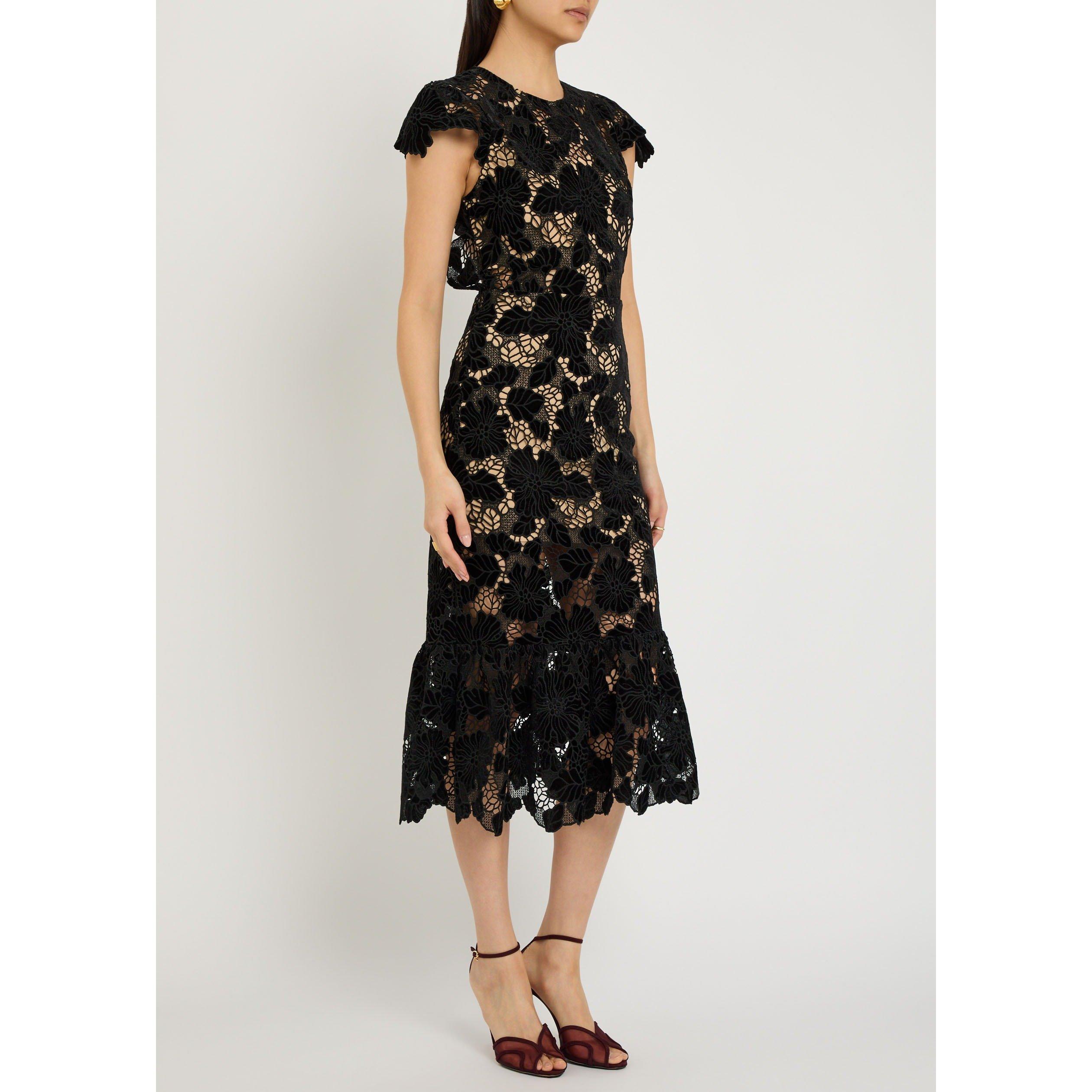 BLACK - Alice And Olivia - SD CLOVER OPEN BACK MIDI DRESS - 2