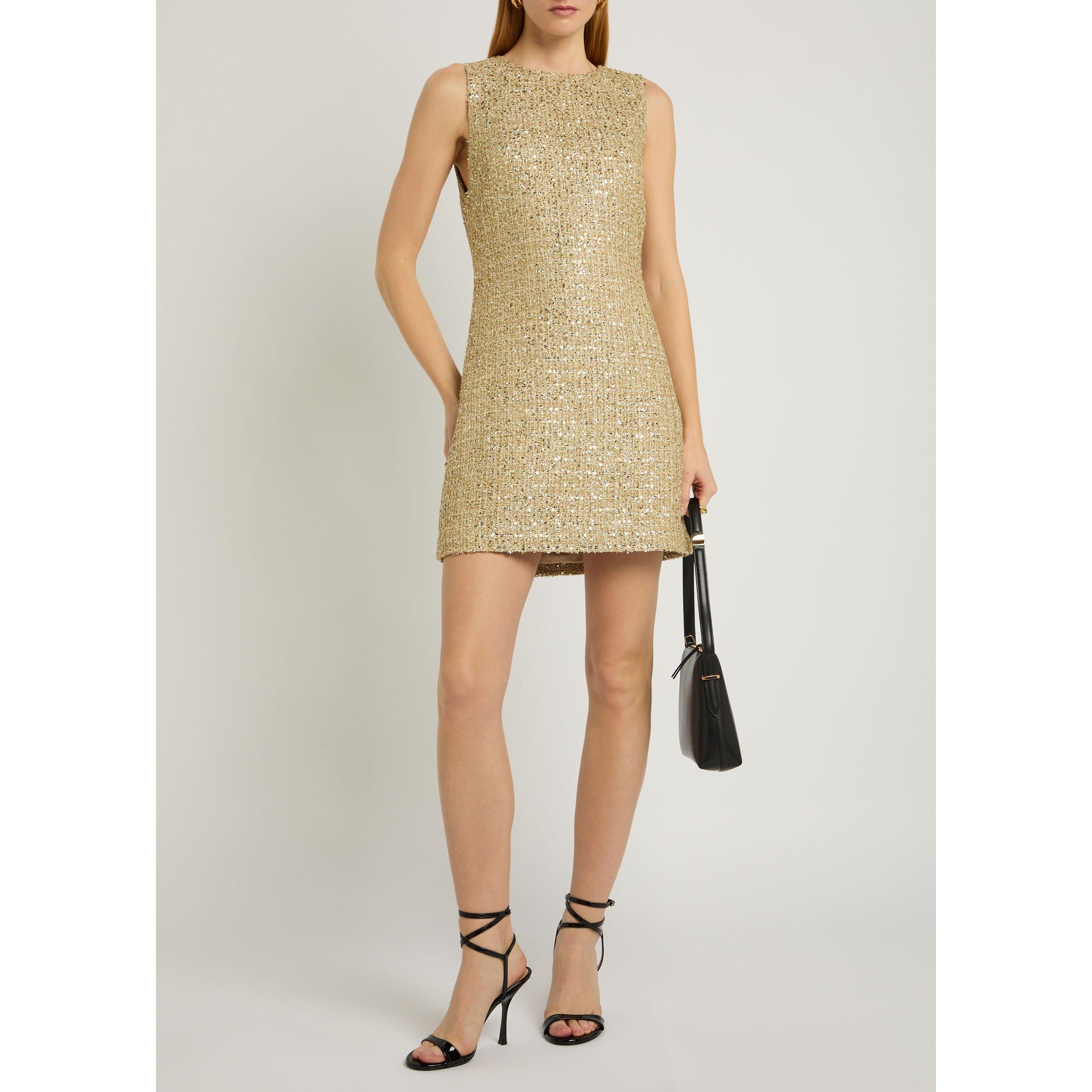 GOLD - Alice And Olivia - SD CADE SLVLSS SHIFT MINI DRS - 5