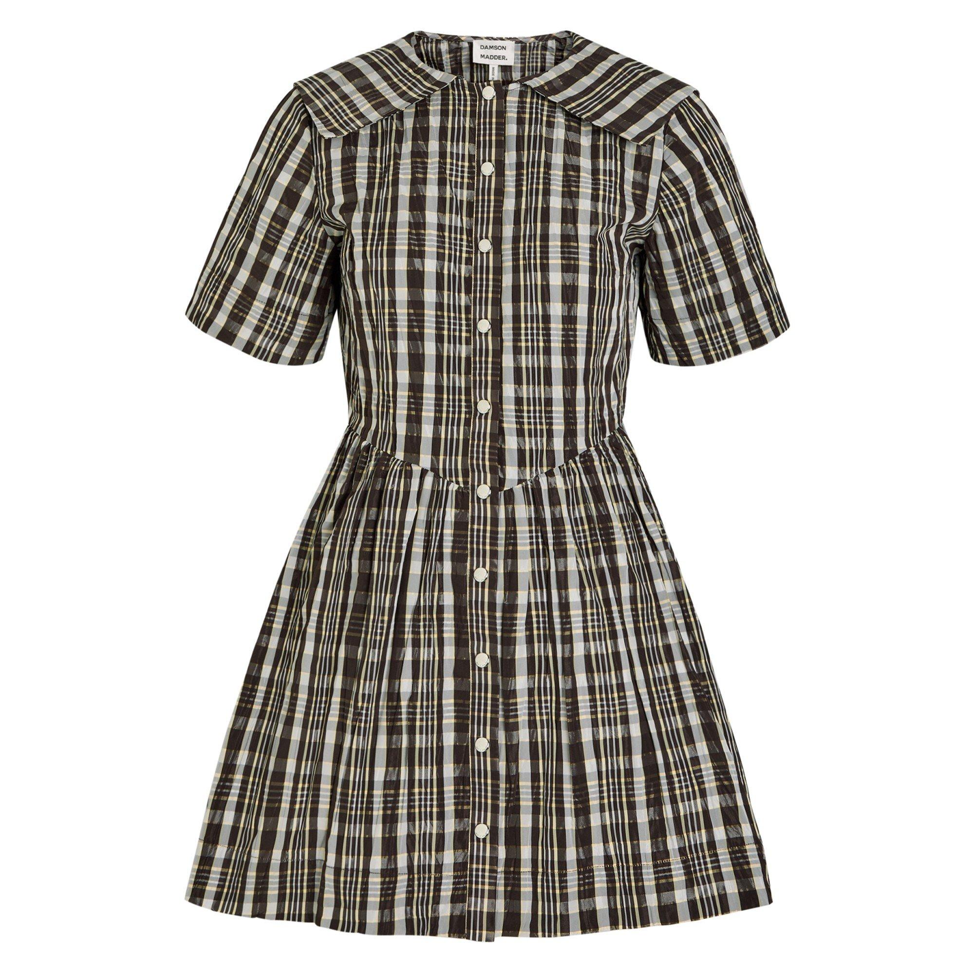 MULTICOLOURED - Damson Madder - Women's Miley Checked Mini Dress