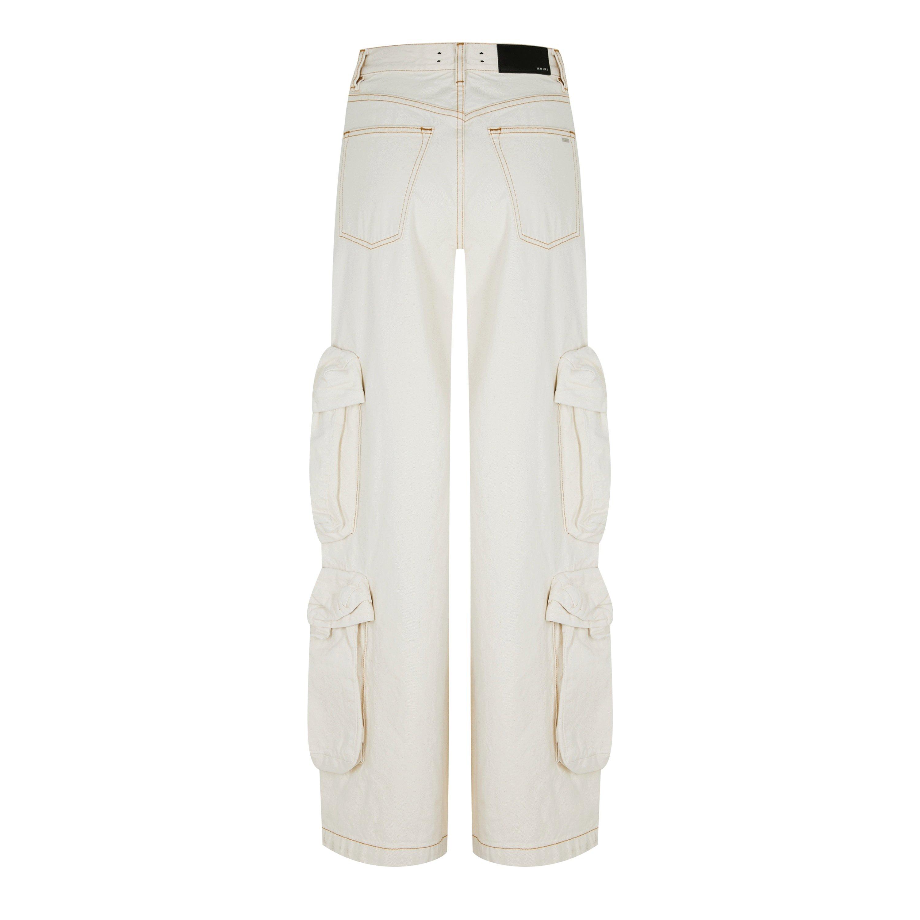 Alabaster - Amiri - High Waisted Straight Leg Jeans Womens - 6
