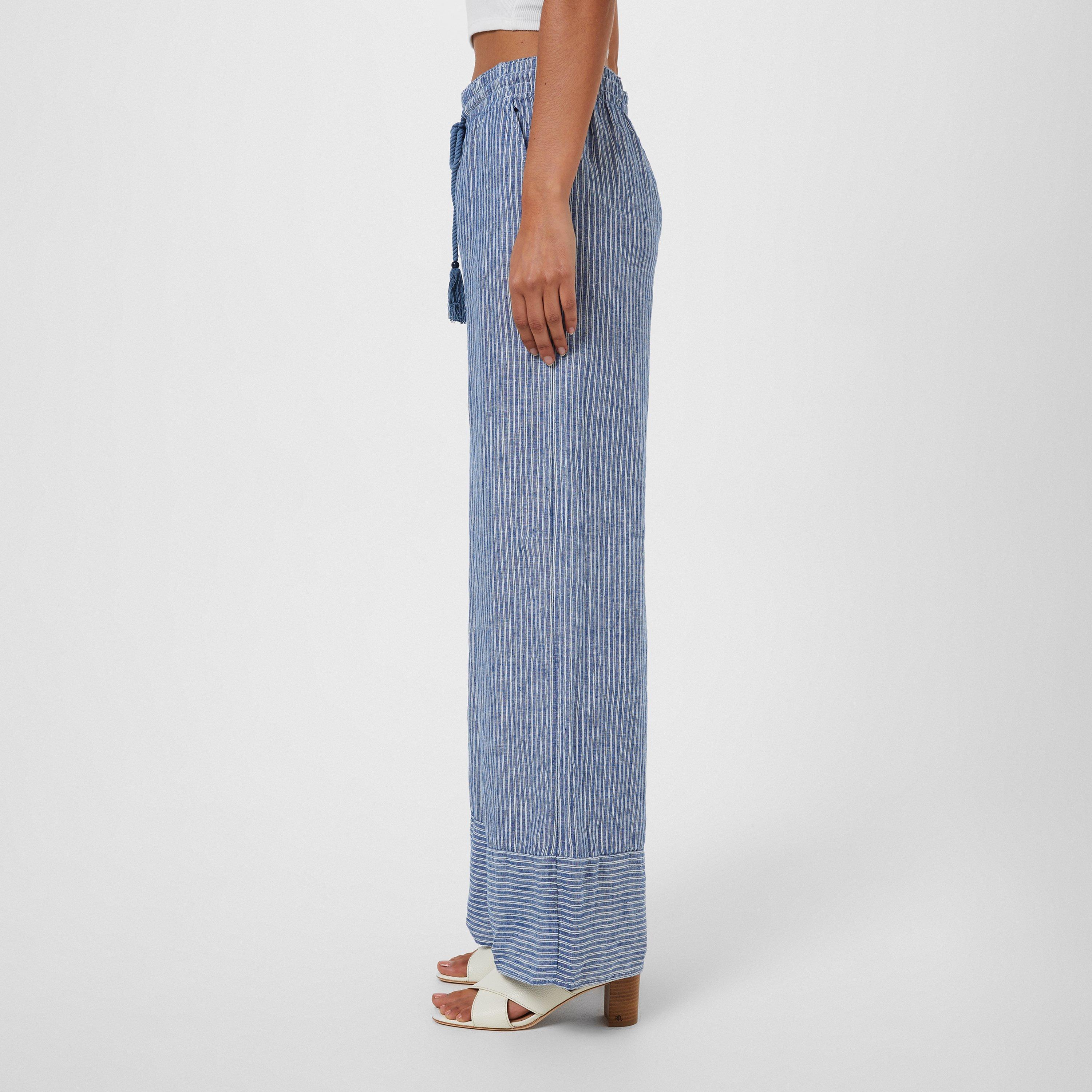 Blue/White - Lauren by Ralph Lauren - Ziakash Trousers - 4