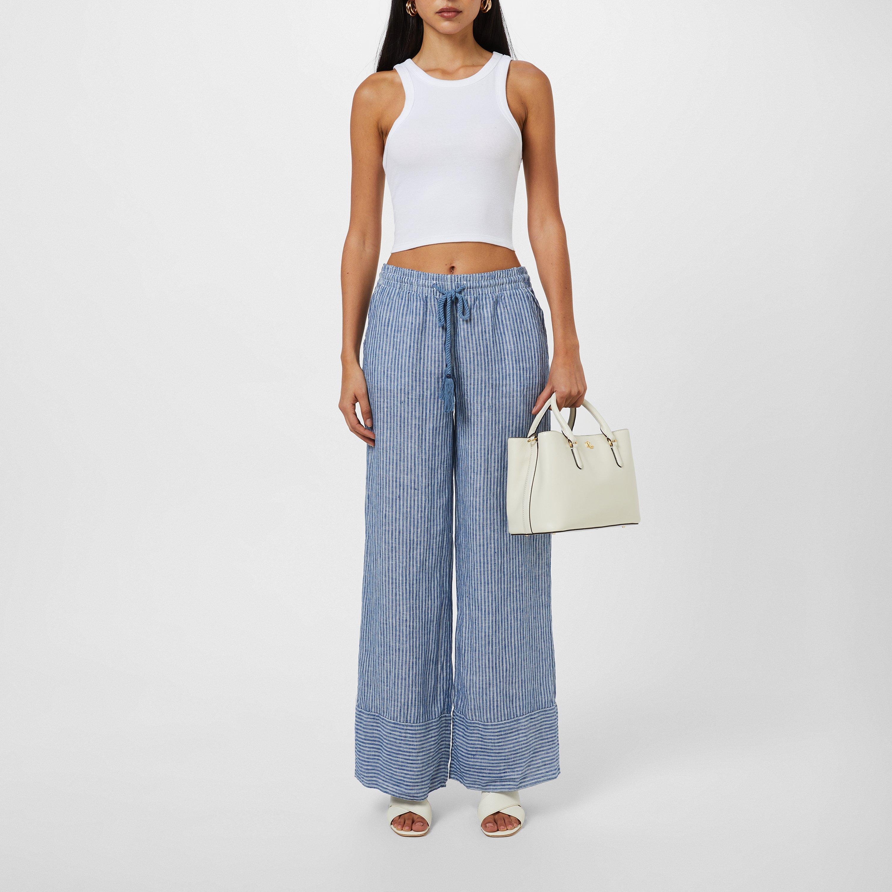 Blue/White - Lauren by Ralph Lauren - Ziakash Trousers - 5