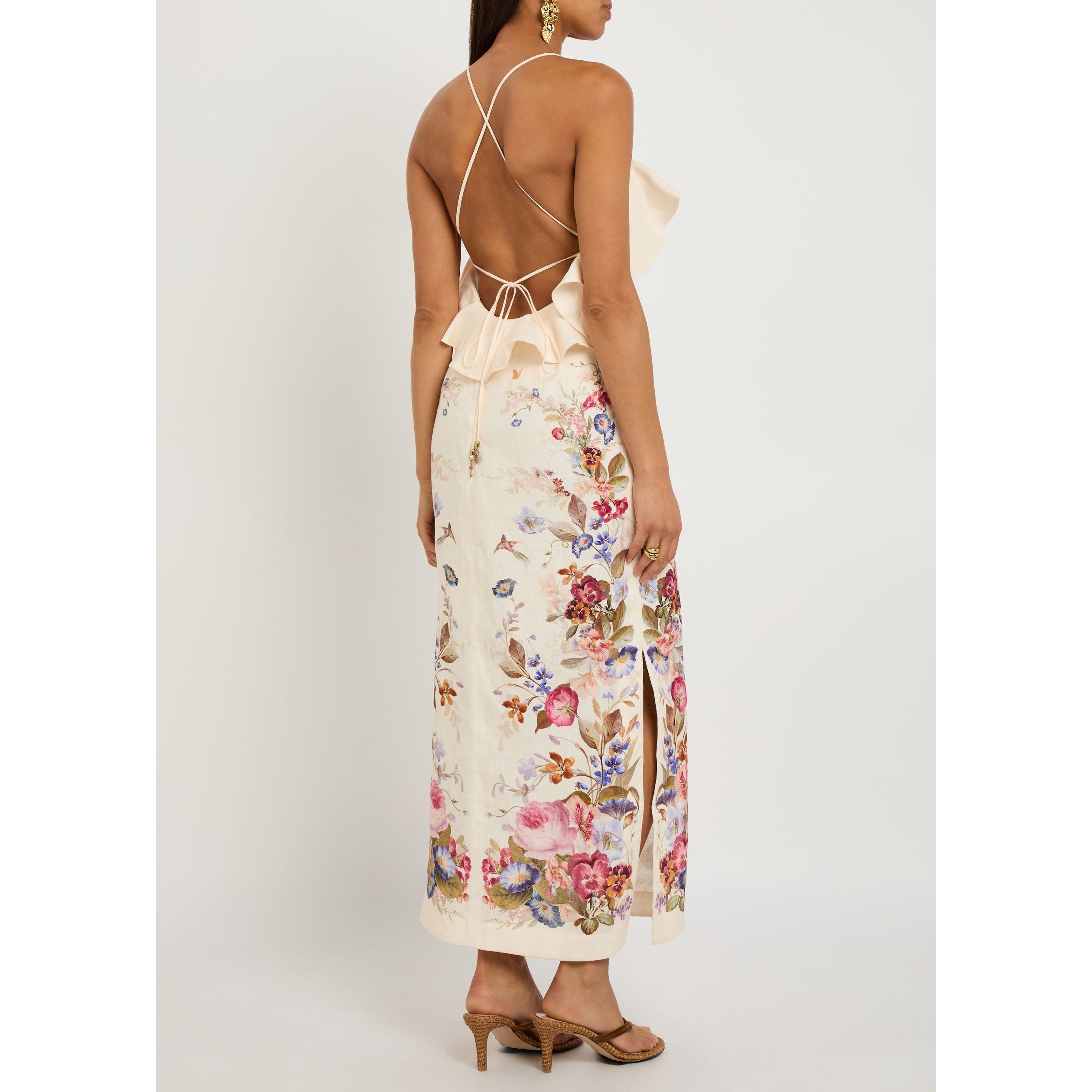 CREAM AND OTHER - Zimmermann - Women's Patience Frill Linen Slip Dress - 3