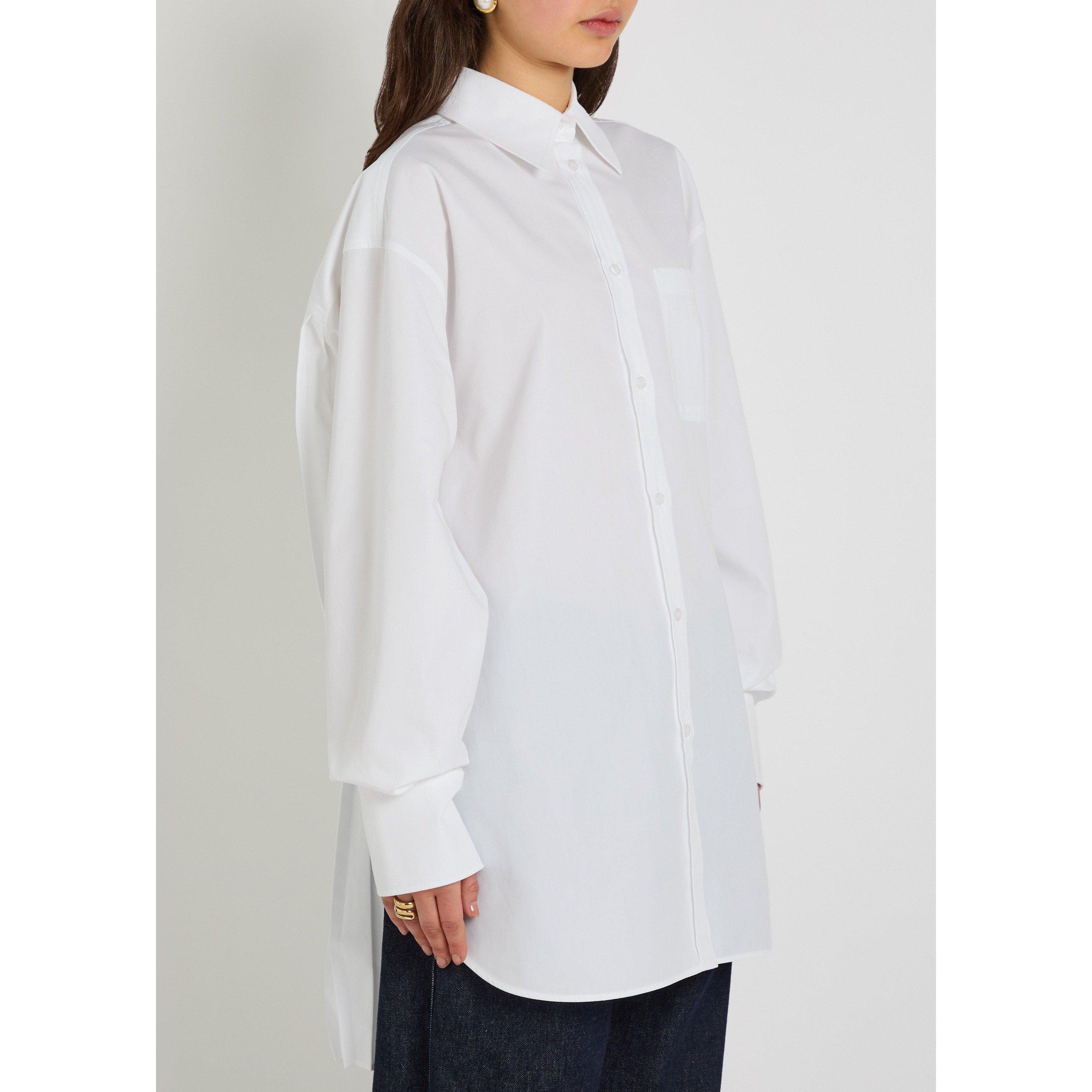 WHITE - Sportmax - Women's Long-Sleeve Oversized-Fit Shirt - 2