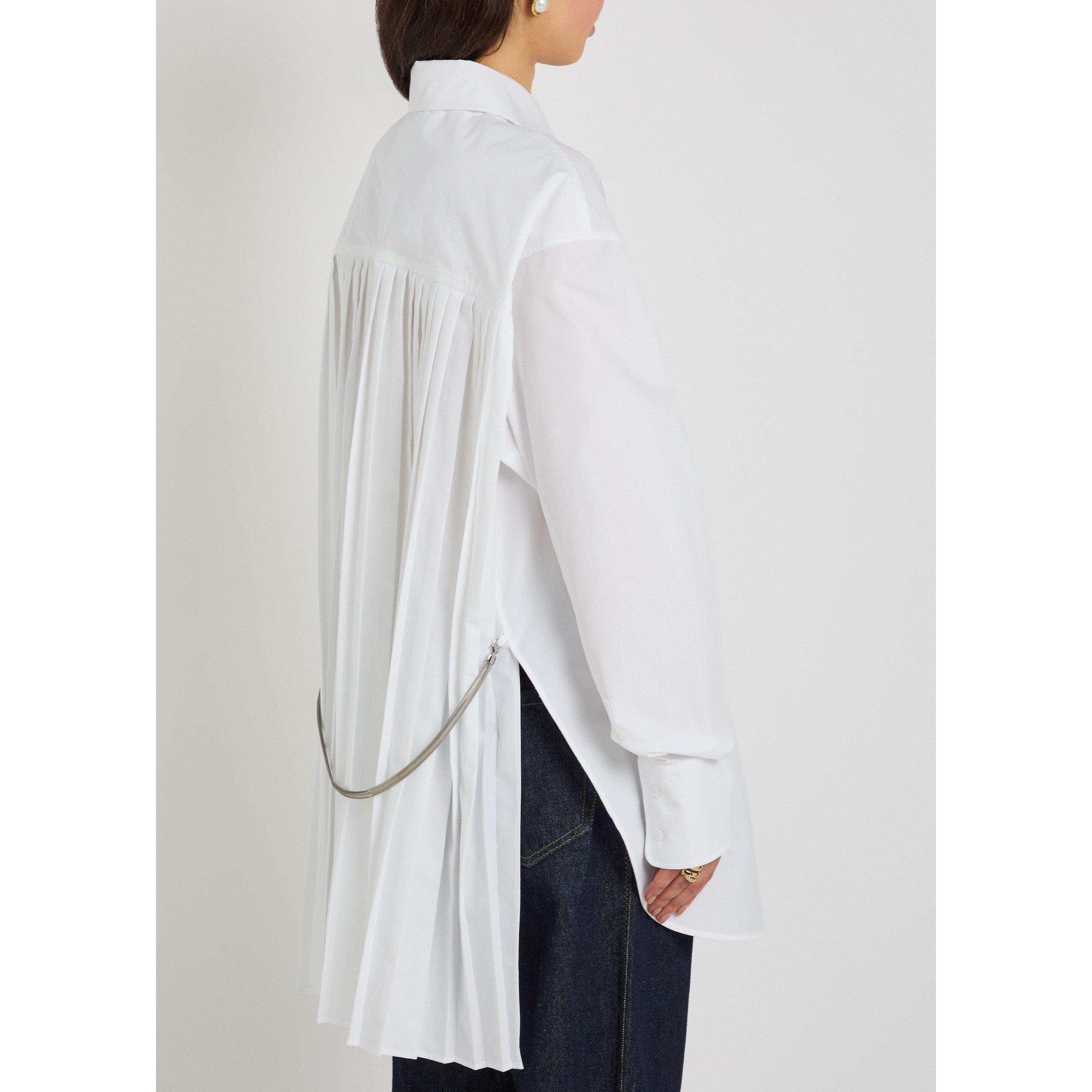WHITE - Sportmax - Women's Long-Sleeve Oversized-Fit Shirt - 3