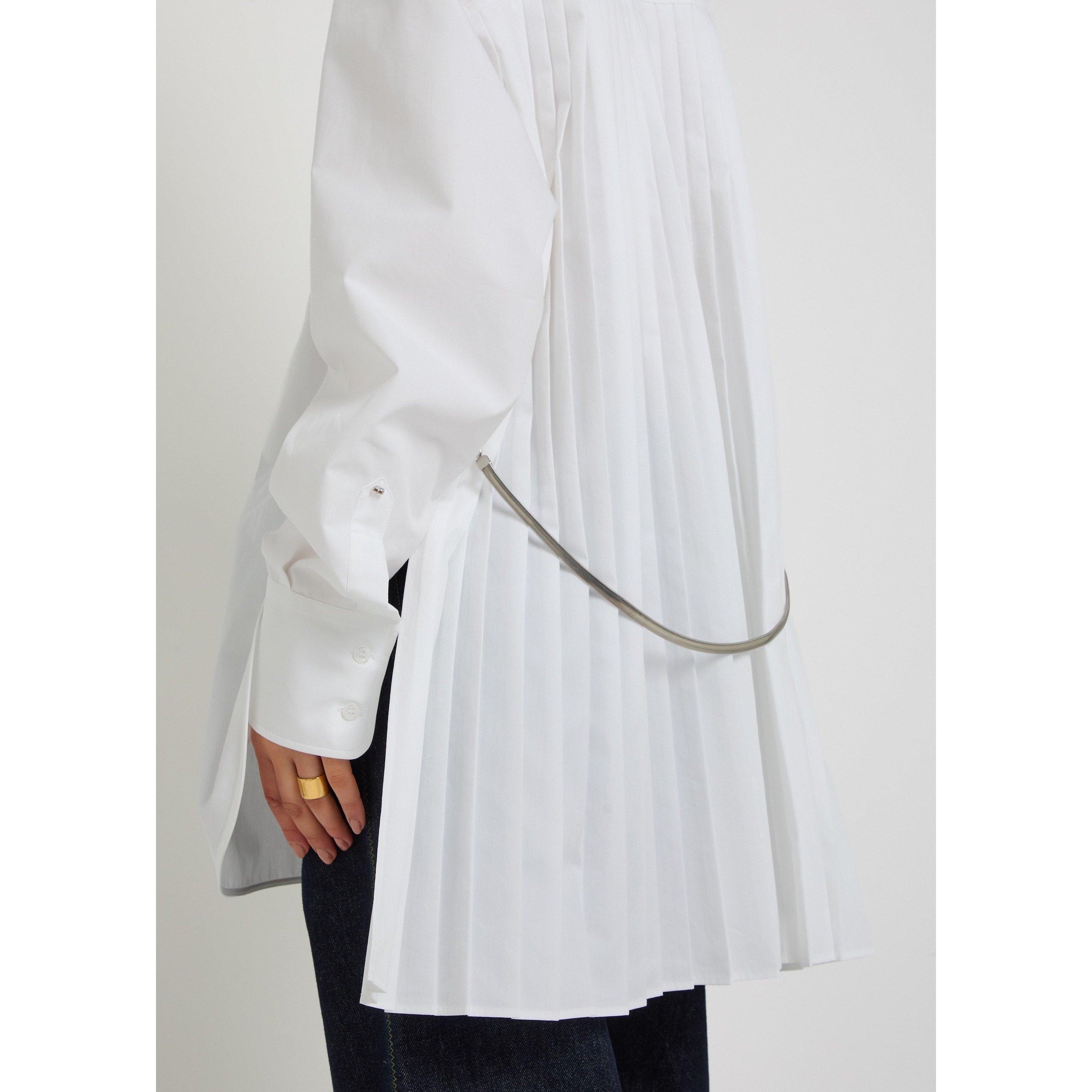 WHITE - Sportmax - Women's Long-Sleeve Oversized-Fit Shirt - 4