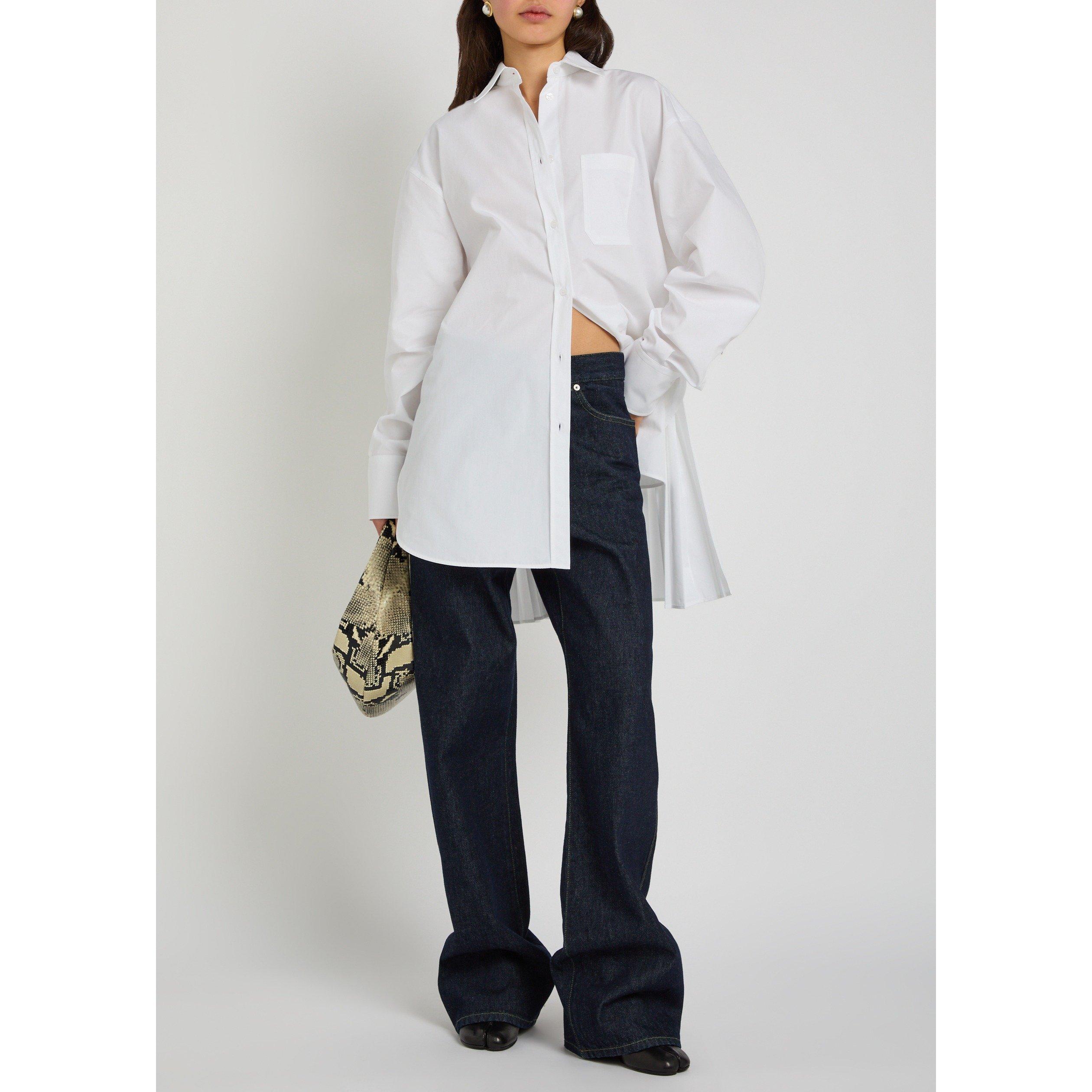 WHITE - Sportmax - Women's Long-Sleeve Oversized-Fit Shirt - 5