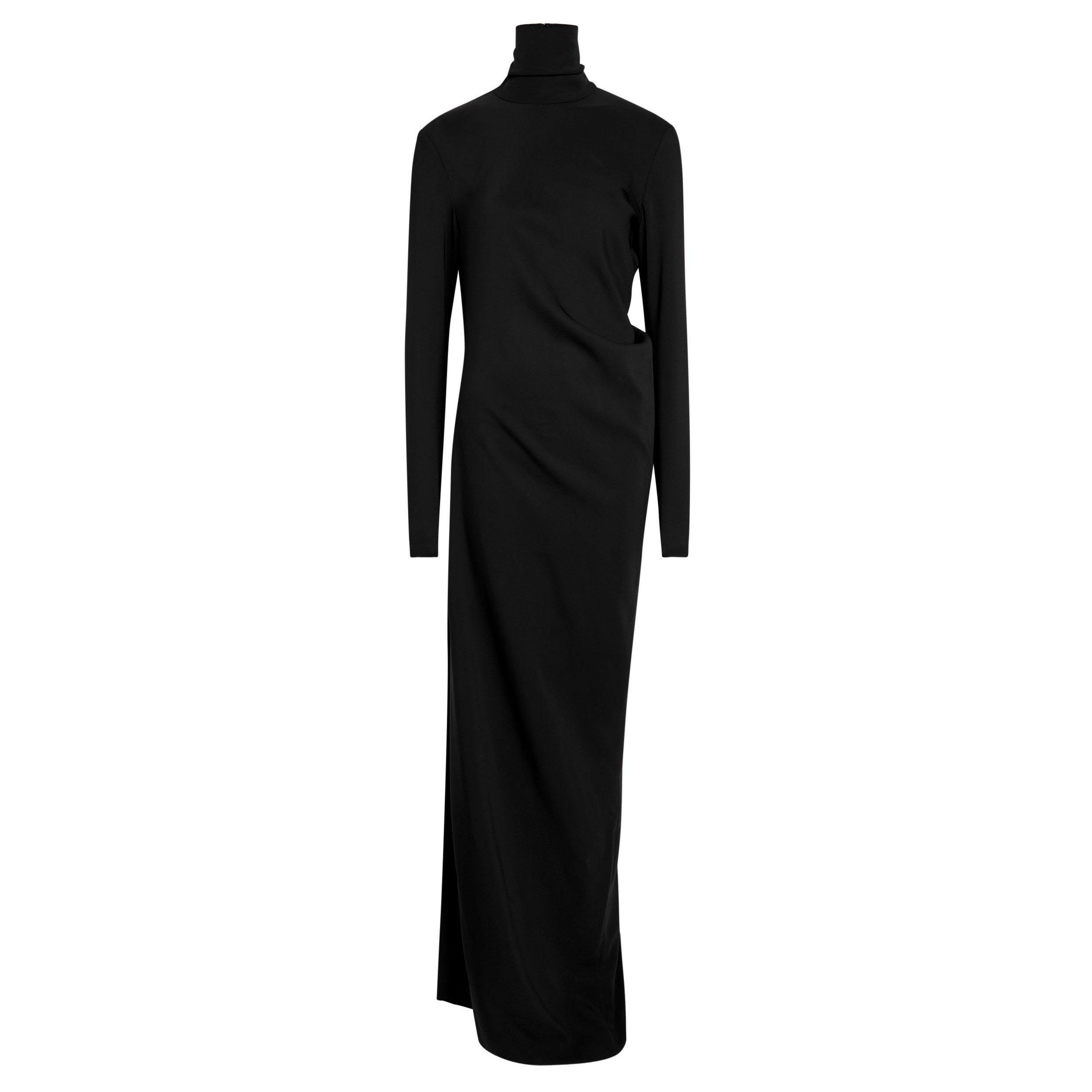 BLACK - Toteme - Women's Long Twisted Slim-Fit Maxi Dress - 1