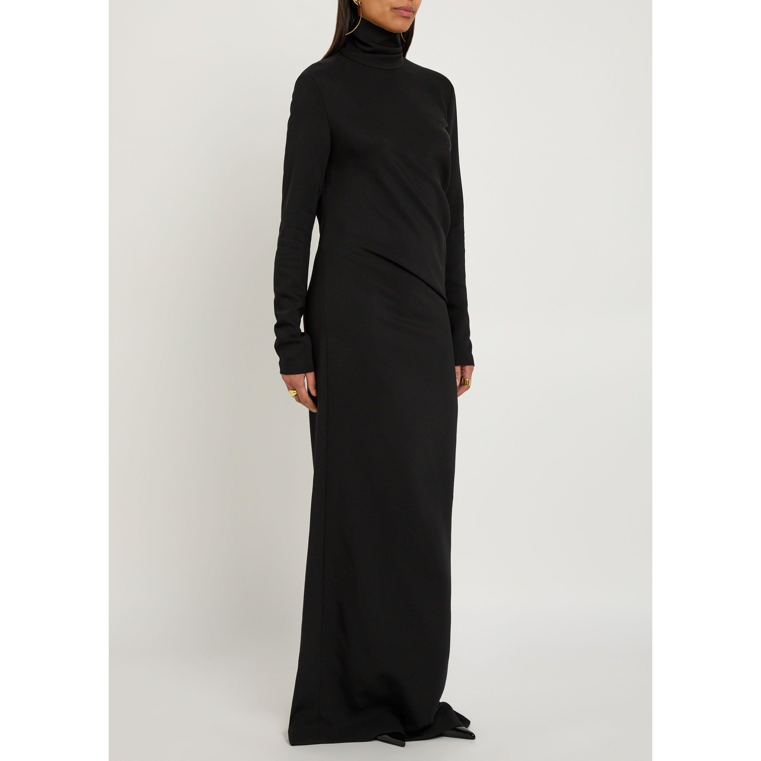 BLACK - Toteme - Women's Long Twisted Slim-Fit Maxi Dress - 2