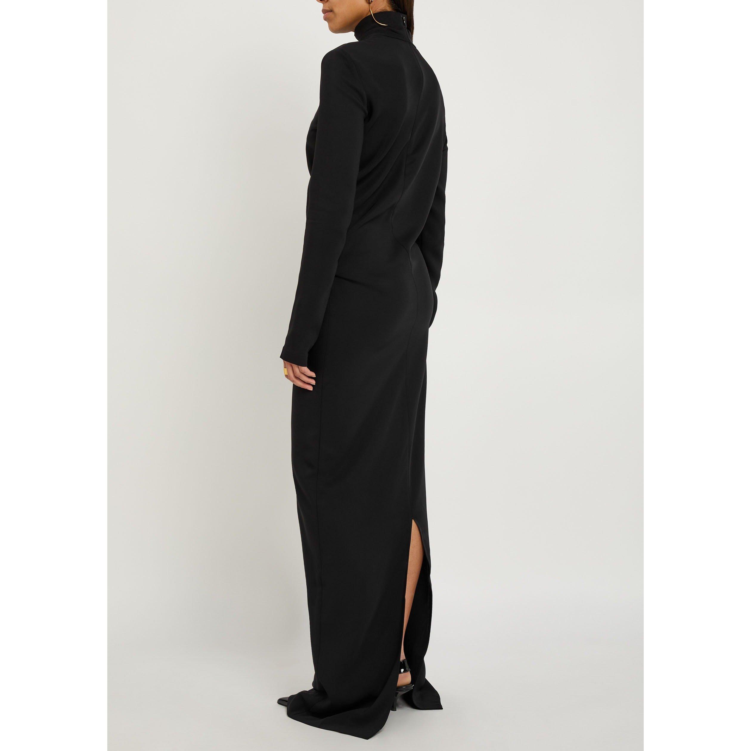 BLACK - Toteme - Women's Long Twisted Slim-Fit Maxi Dress - 3