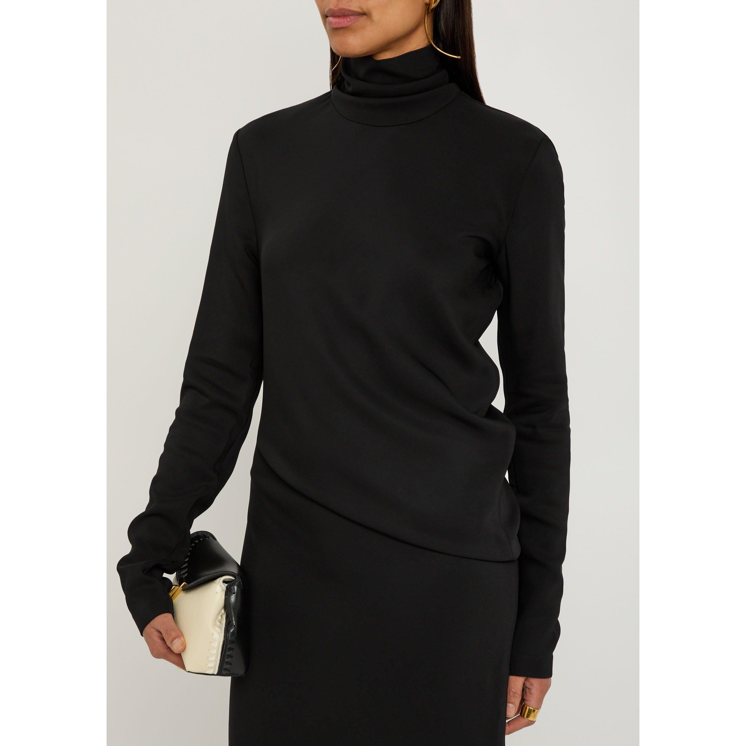 BLACK - Toteme - Women's Long Twisted Slim-Fit Maxi Dress - 4