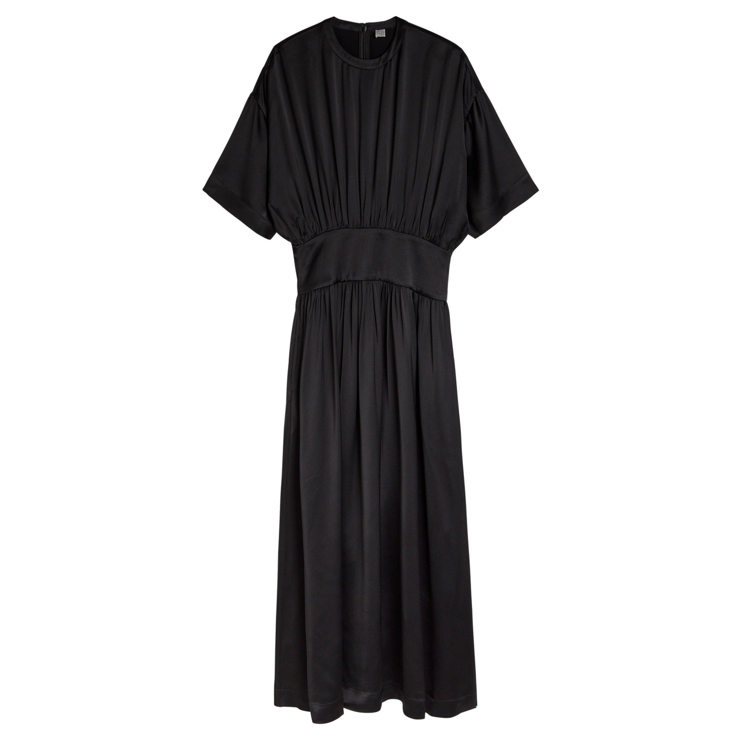 BLACK - Toteme - SATIN TEE DRESS