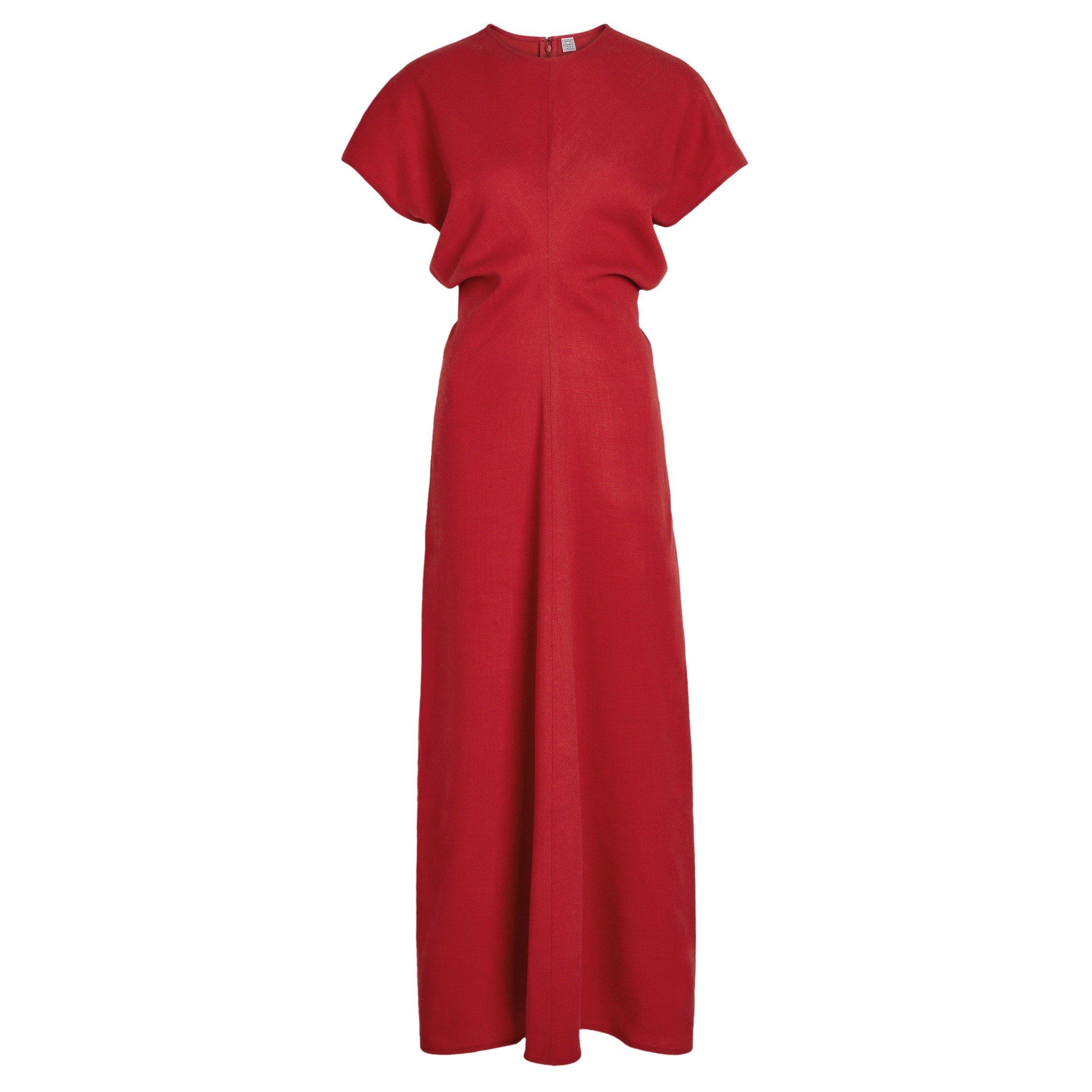 RED - Toteme - SLOUCH WAIST WOOL DRESS - 1