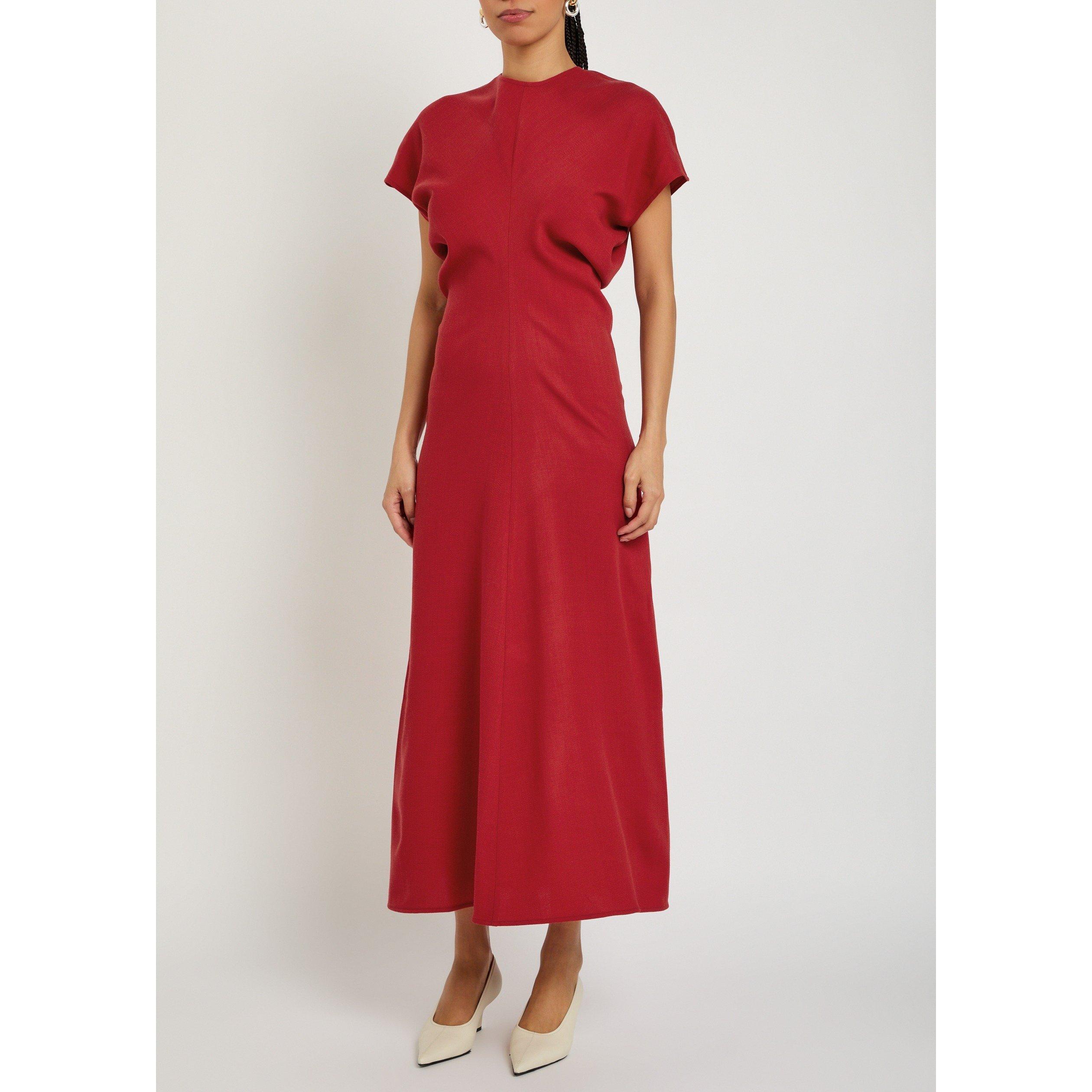 RED - Toteme - SLOUCH WAIST WOOL DRESS - 2