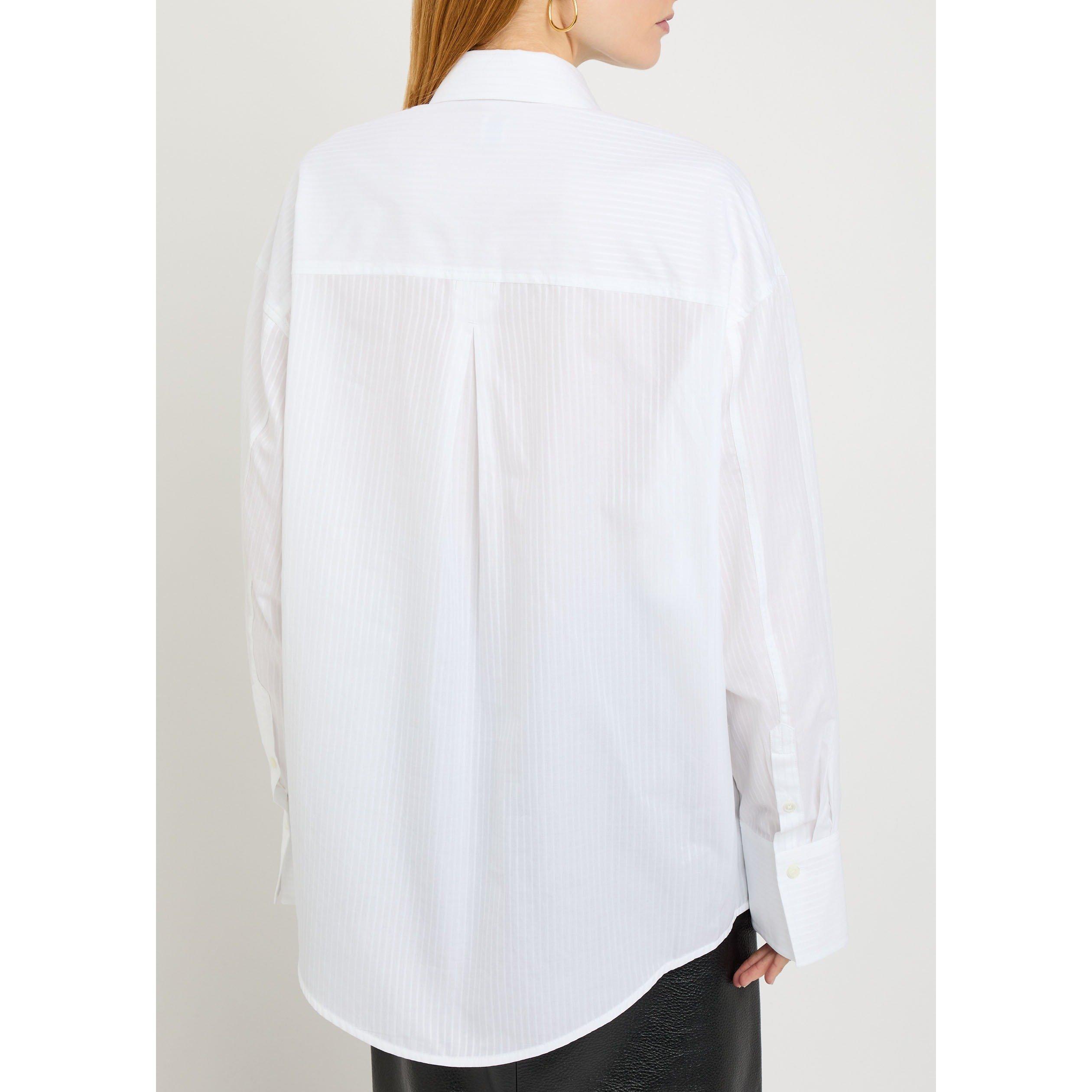 WHITE - Toteme - OVERSIZED STRIPE SHIRT - 3