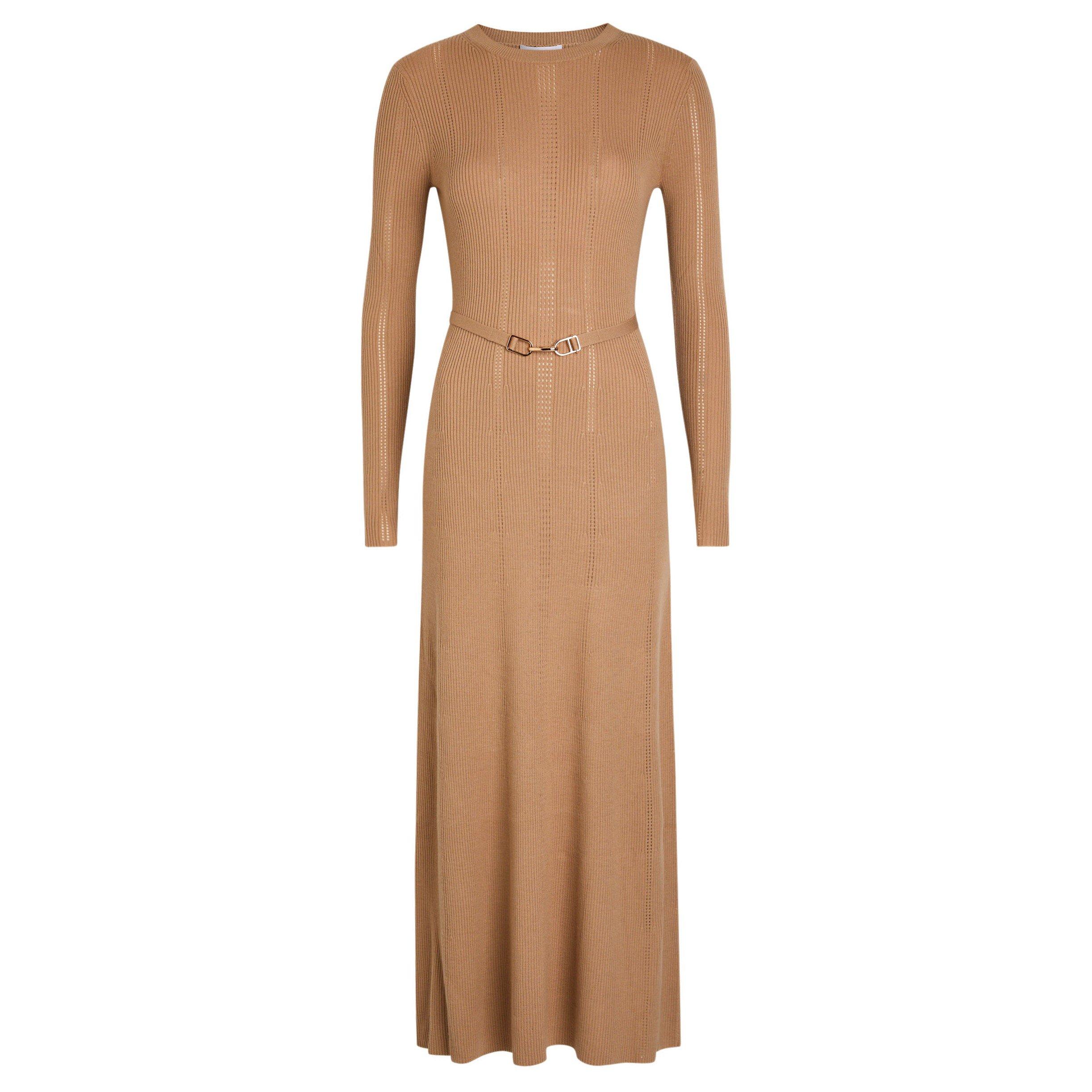 CAMEL - Gabriela Hearst - Women's Imagene Wool Crew-Neck Maxi Dress - 1