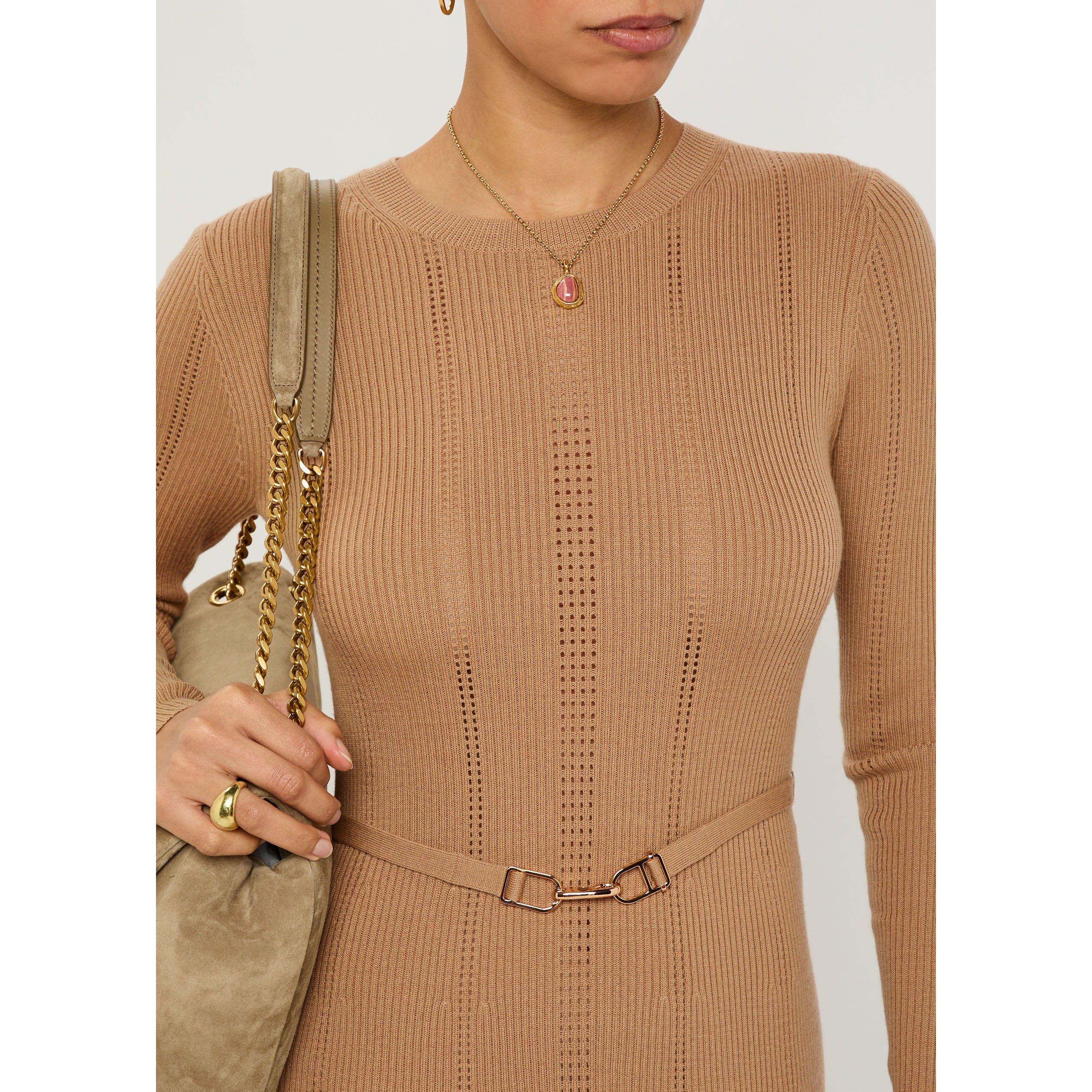 CAMEL - Gabriela Hearst - Women's Imagene Wool Crew-Neck Maxi Dress - 4