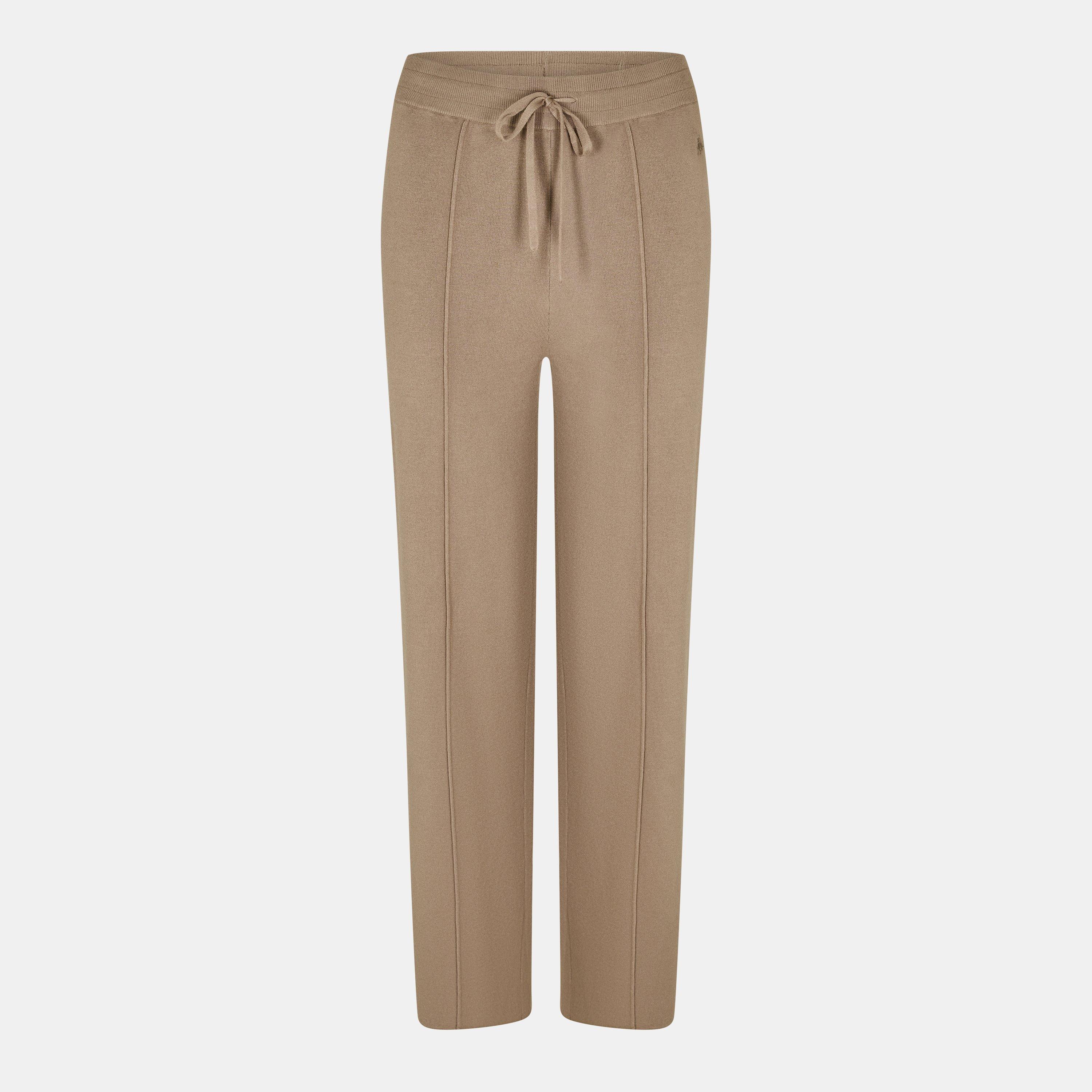Jack Wills Women's Knitted Pin-Tuck Trousers - Taupe - 14 (L)
