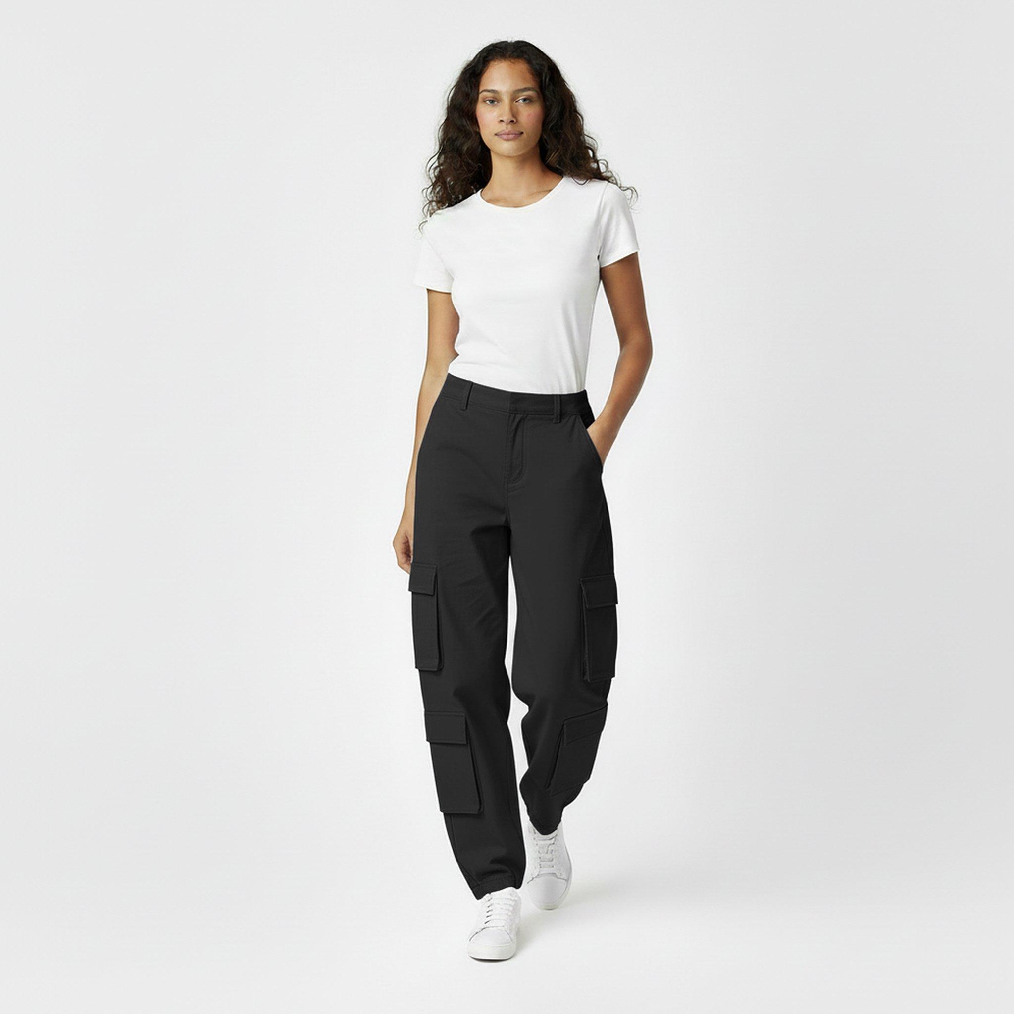 Black - Jack Wills - JW Wide Leg Cargo Pants - 5