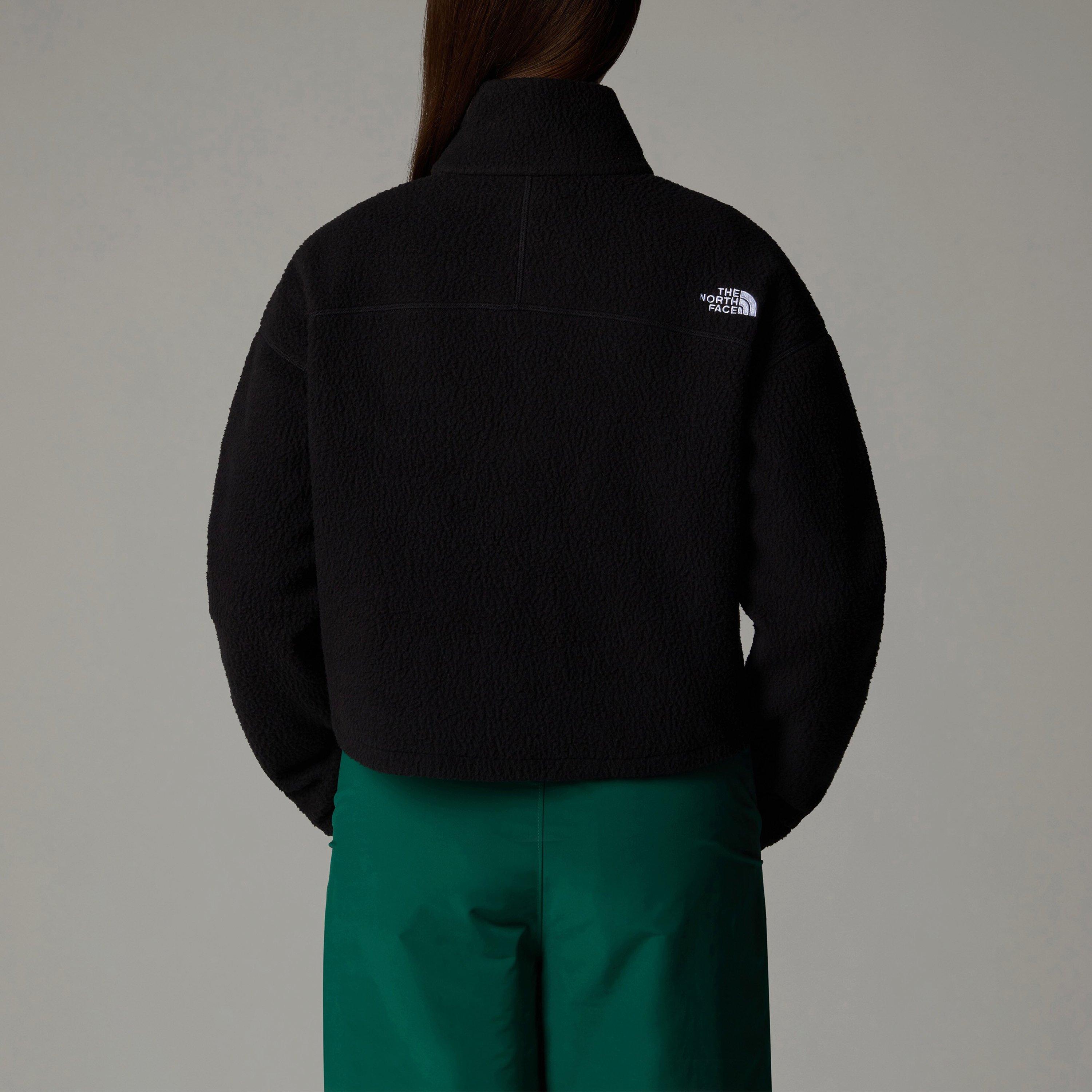 TNF Black - The North Face - 100 Glacier Cropped 1/4 Zip Fleece - 2