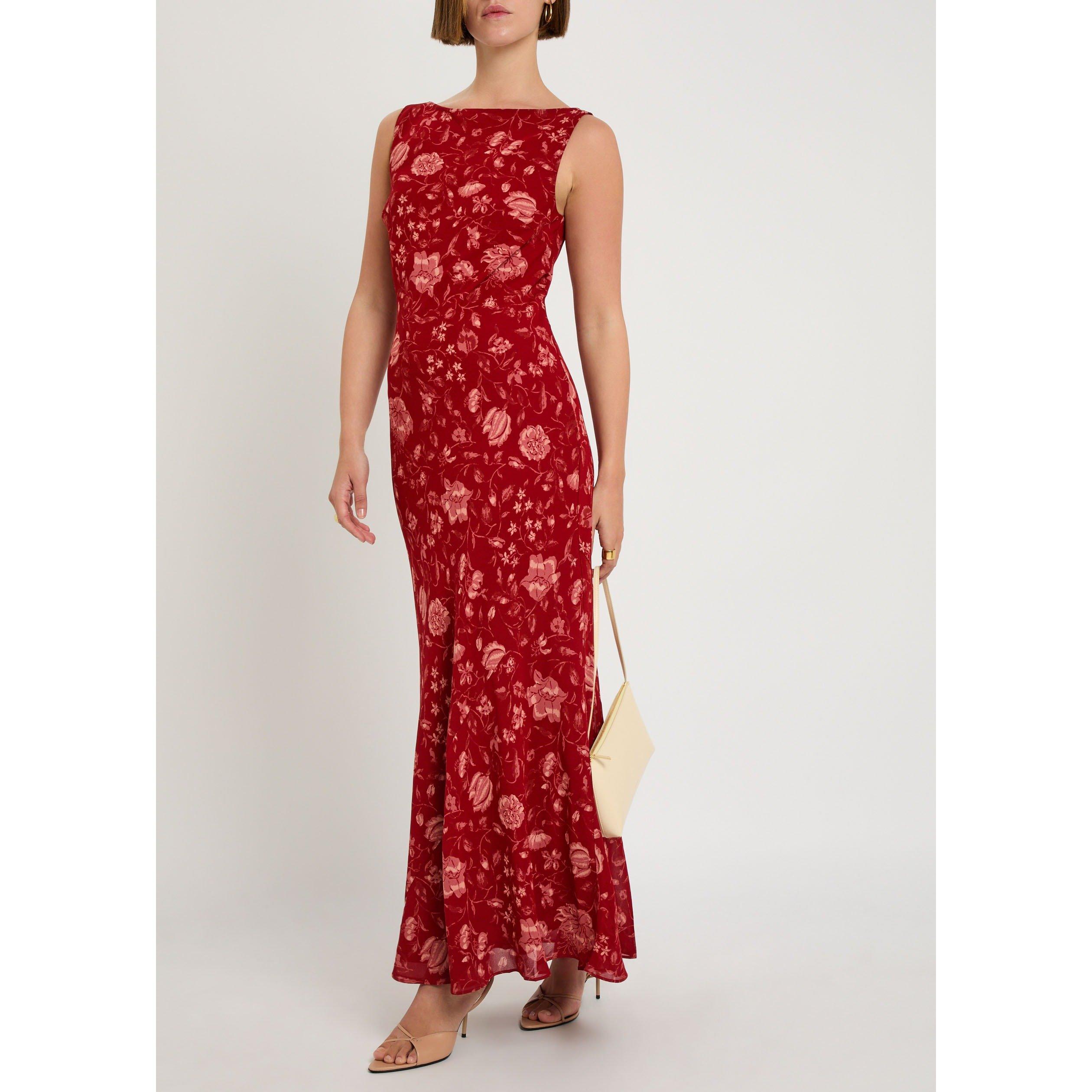 RED AND OTHER - Reformation - Women's Prescott Viscose Slim-Fit Maxi Dress - 5