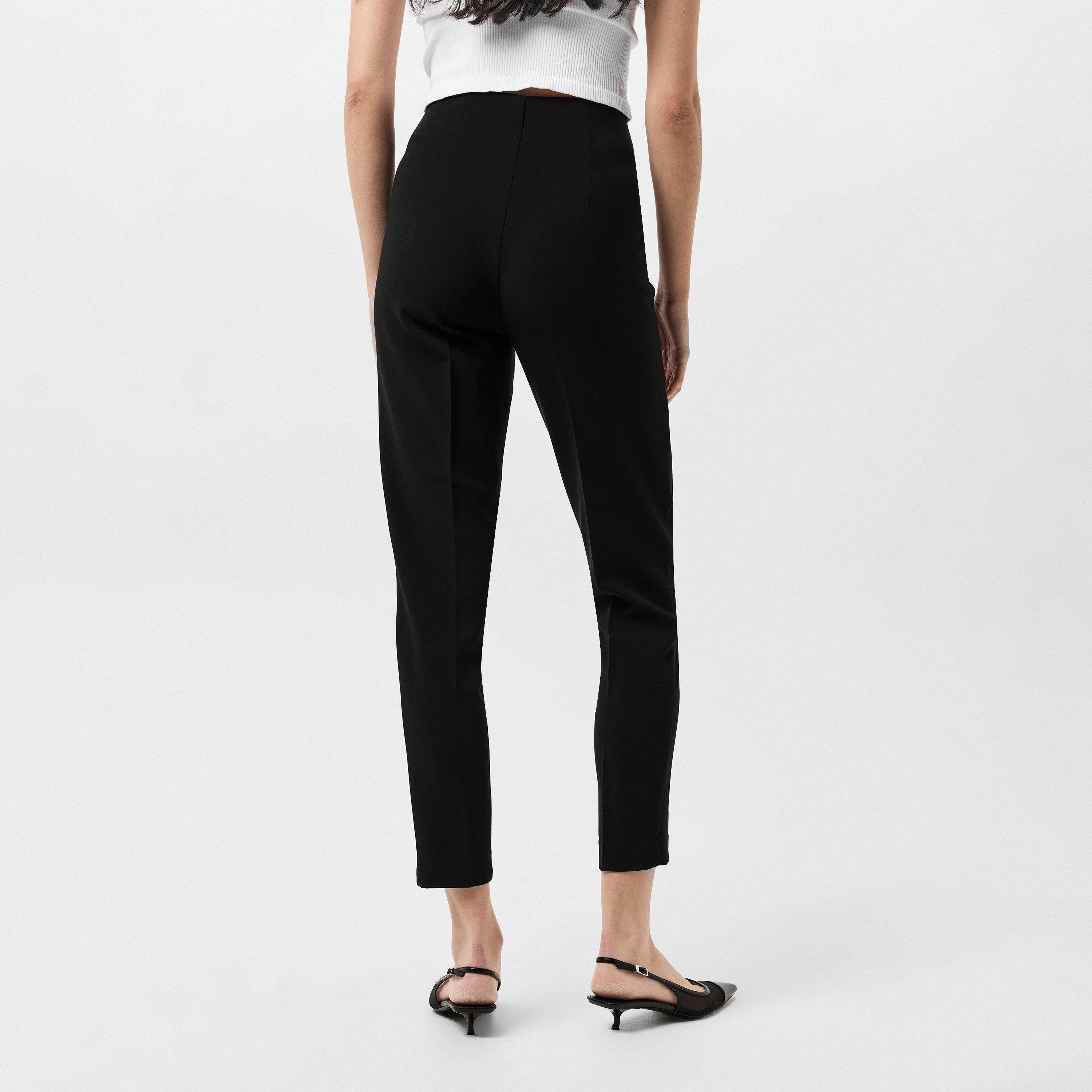 Noir - Vero Moda - Women's VMSandy High-Waisted Tapered Trousers - 4
