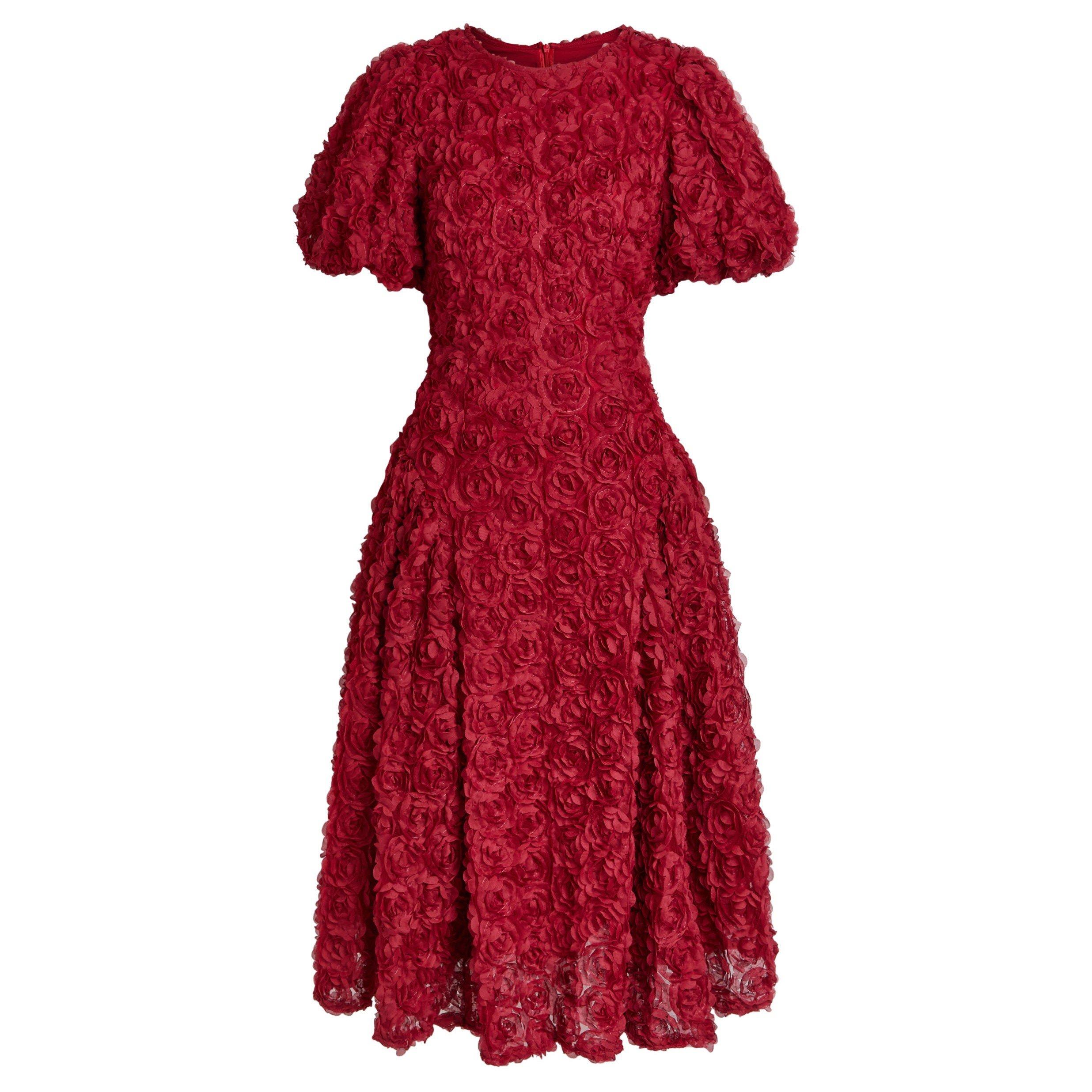 RED - Sister Jane - LD Cabaret Floral Midi Dress - 1