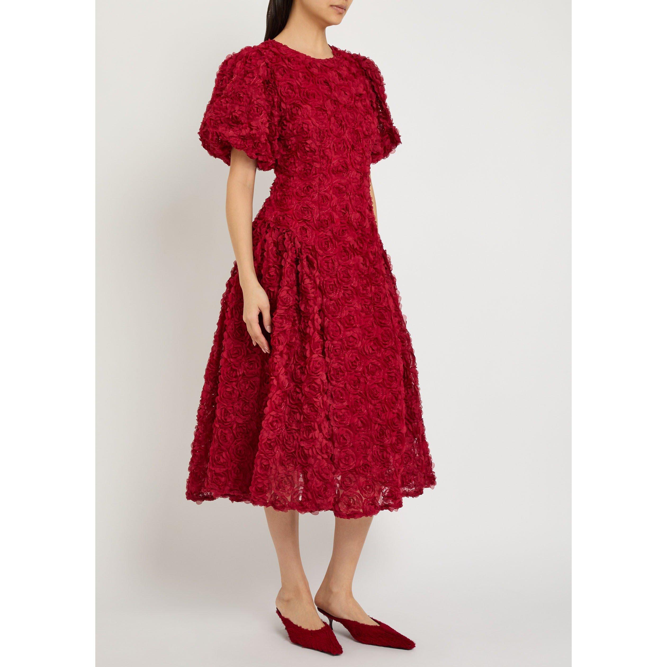 RED - Sister Jane - LD Cabaret Floral Midi Dress - 2