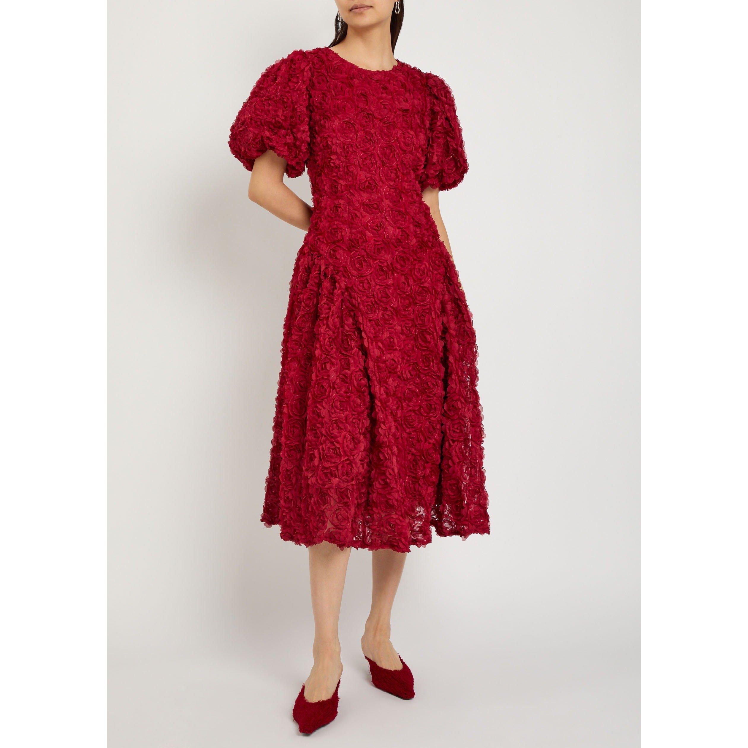 RED - Sister Jane - LD Cabaret Floral Midi Dress - 5