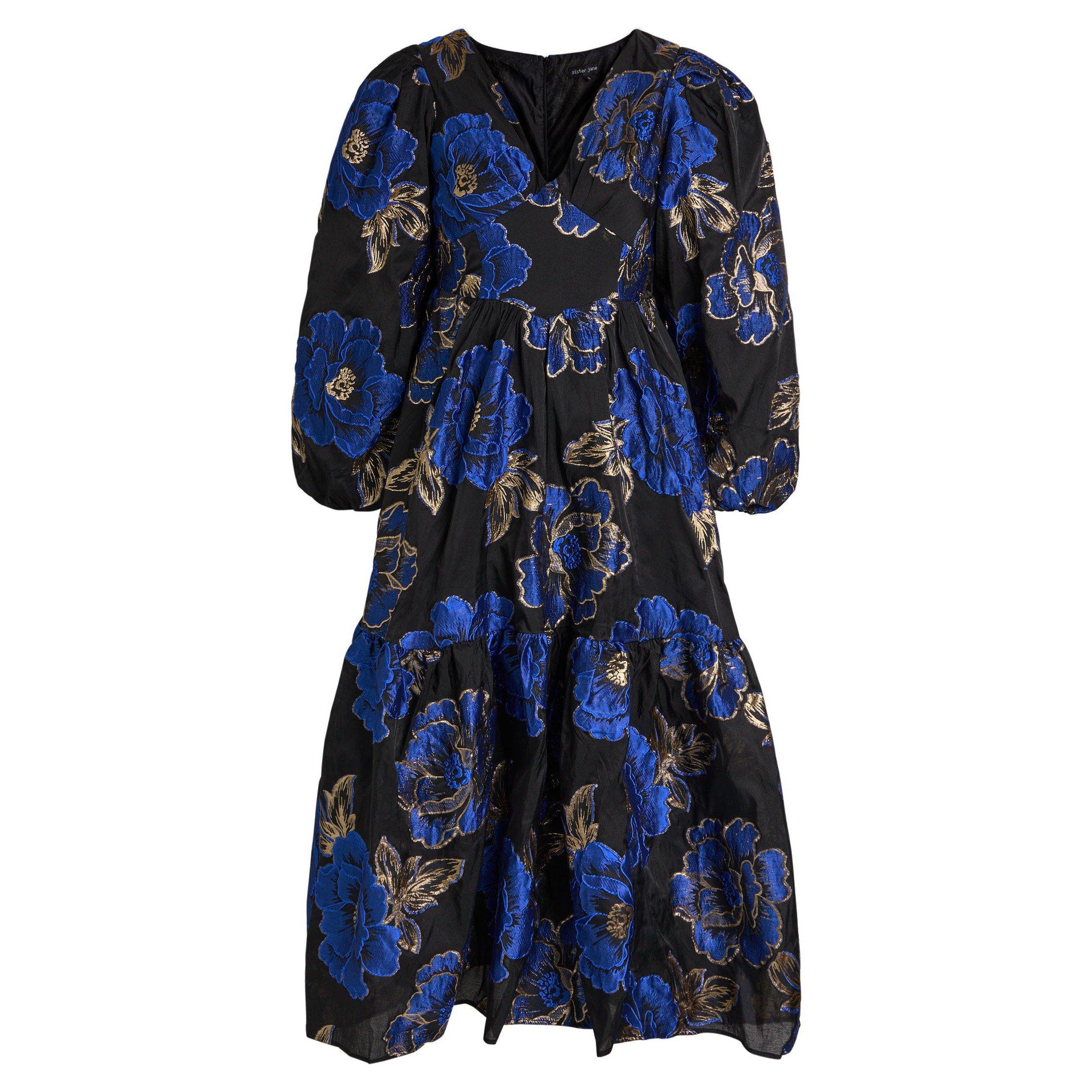 BLUE AND OTHER - Sister Jane - LD Blues Jacquard Midi Dress
