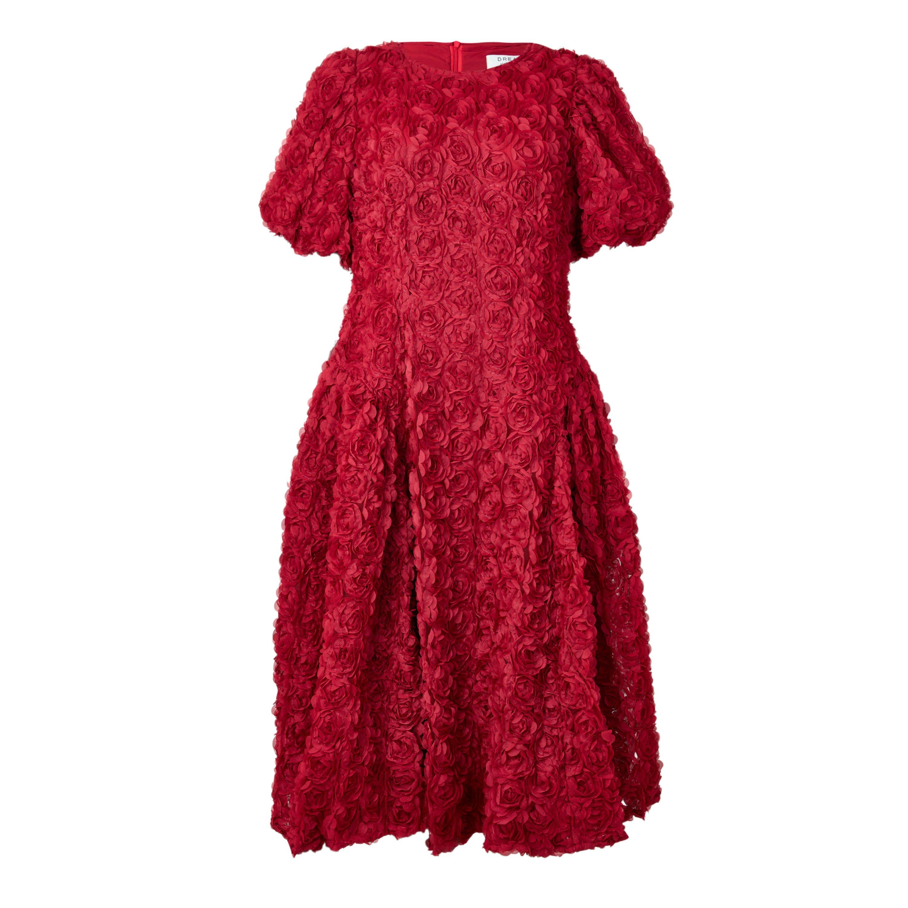 RED - Sister Jane - LD Cabaret Floral Midi Dr - 1