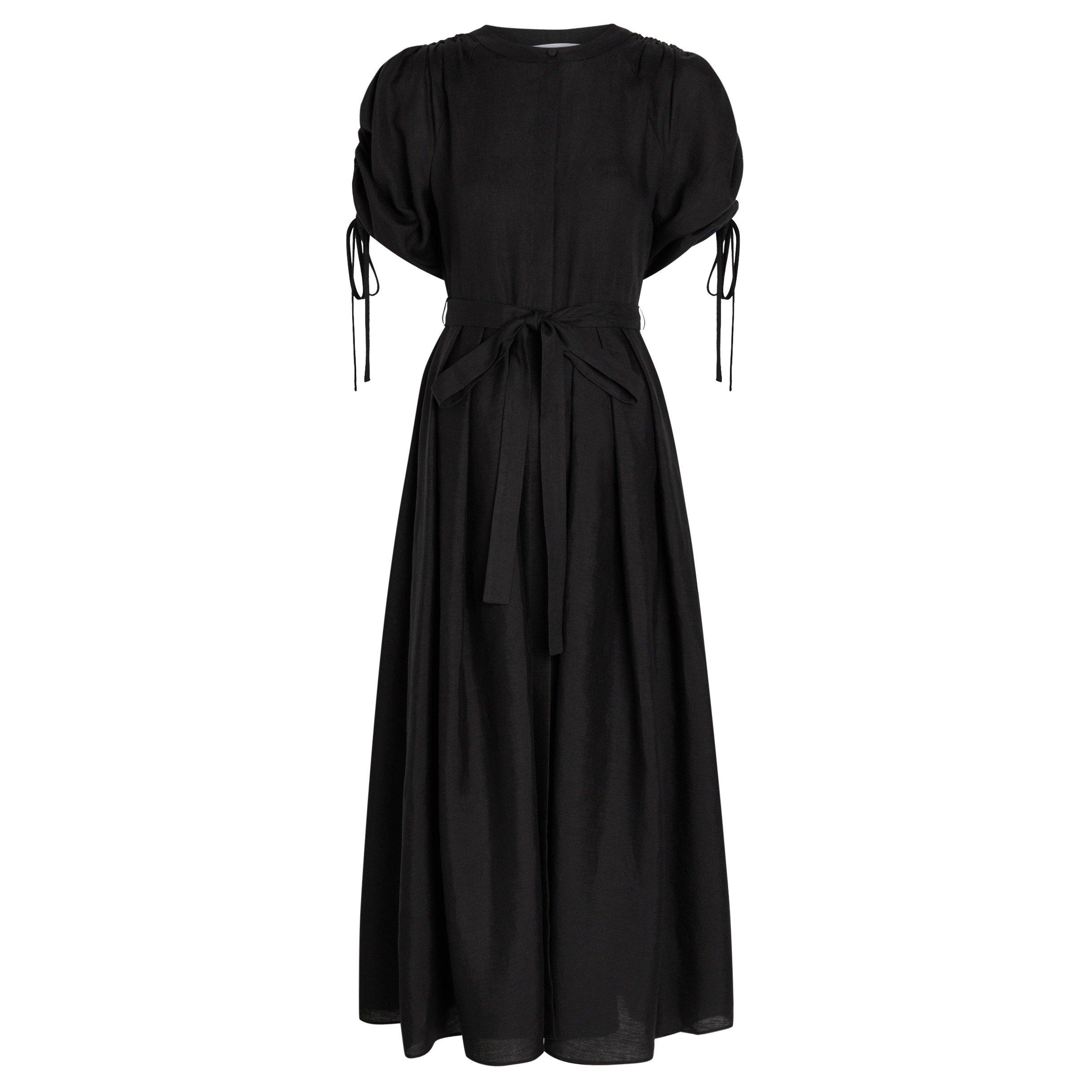 BLACK - Gabriela Hearst - Women's Linnea Linen Long-Sleeve Maxi Dress - 1
