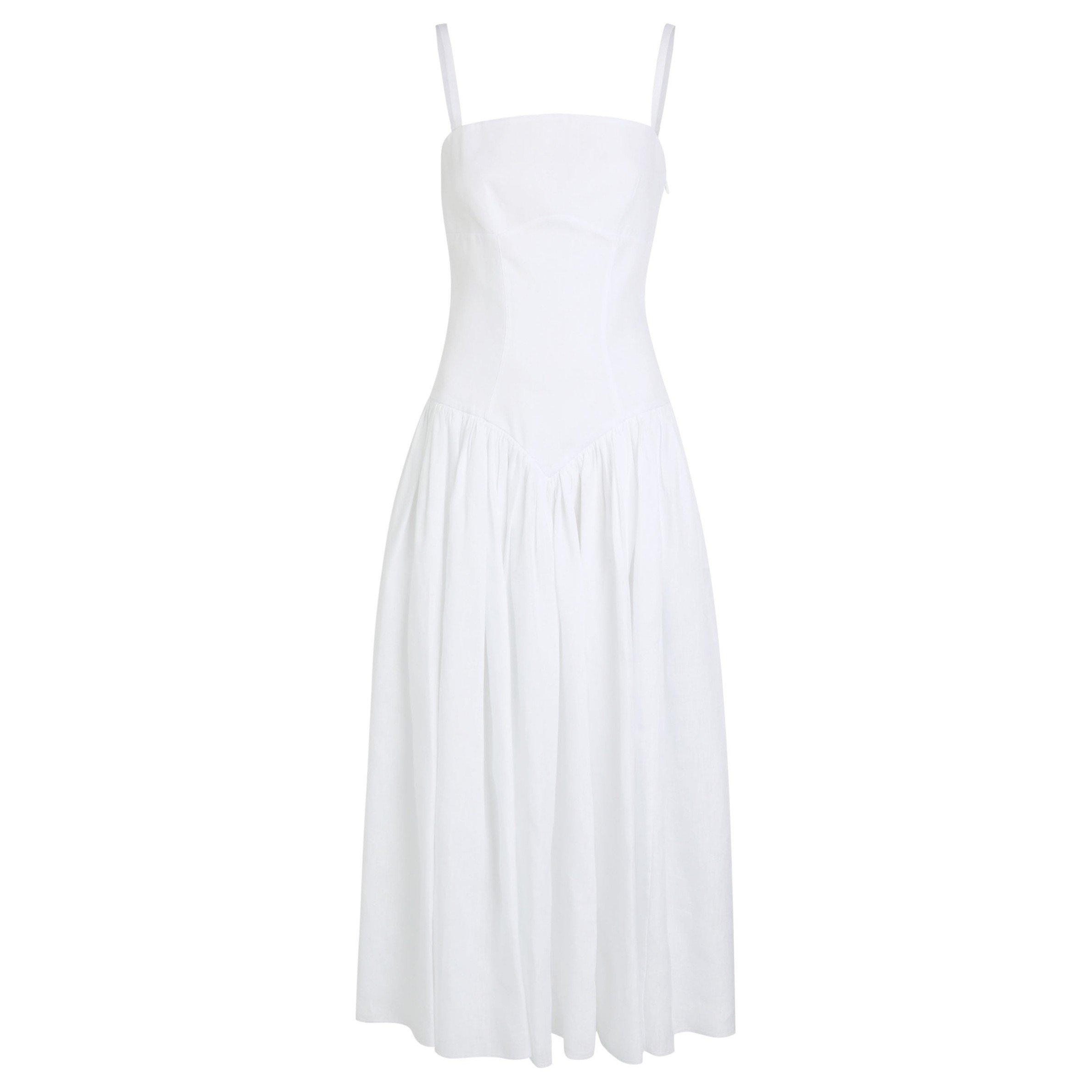 WHITE - Gabriela Hearst - Women's Oriana Linen Maxi Dress - 1