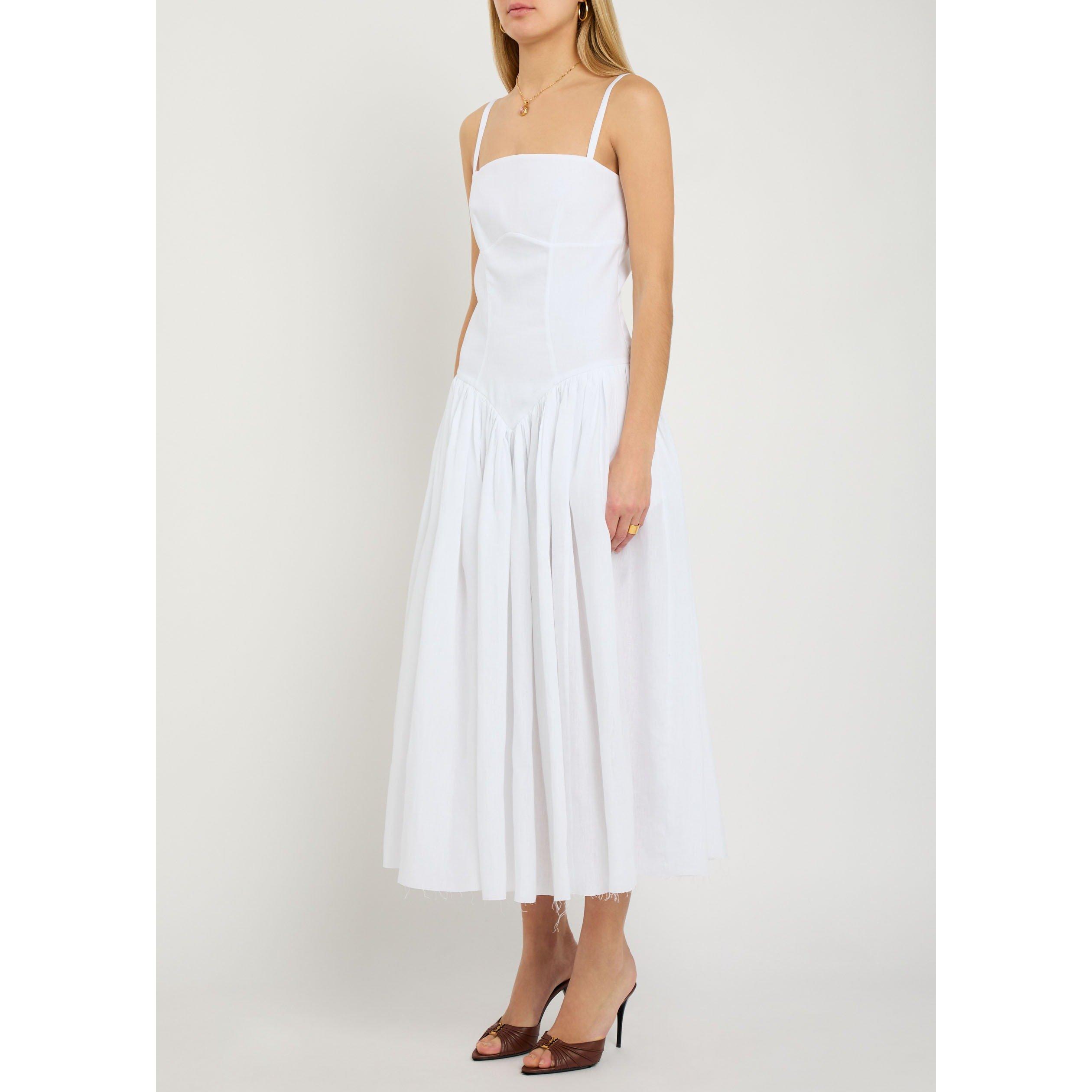 WHITE - Gabriela Hearst - Women's Oriana Linen Maxi Dress - 2