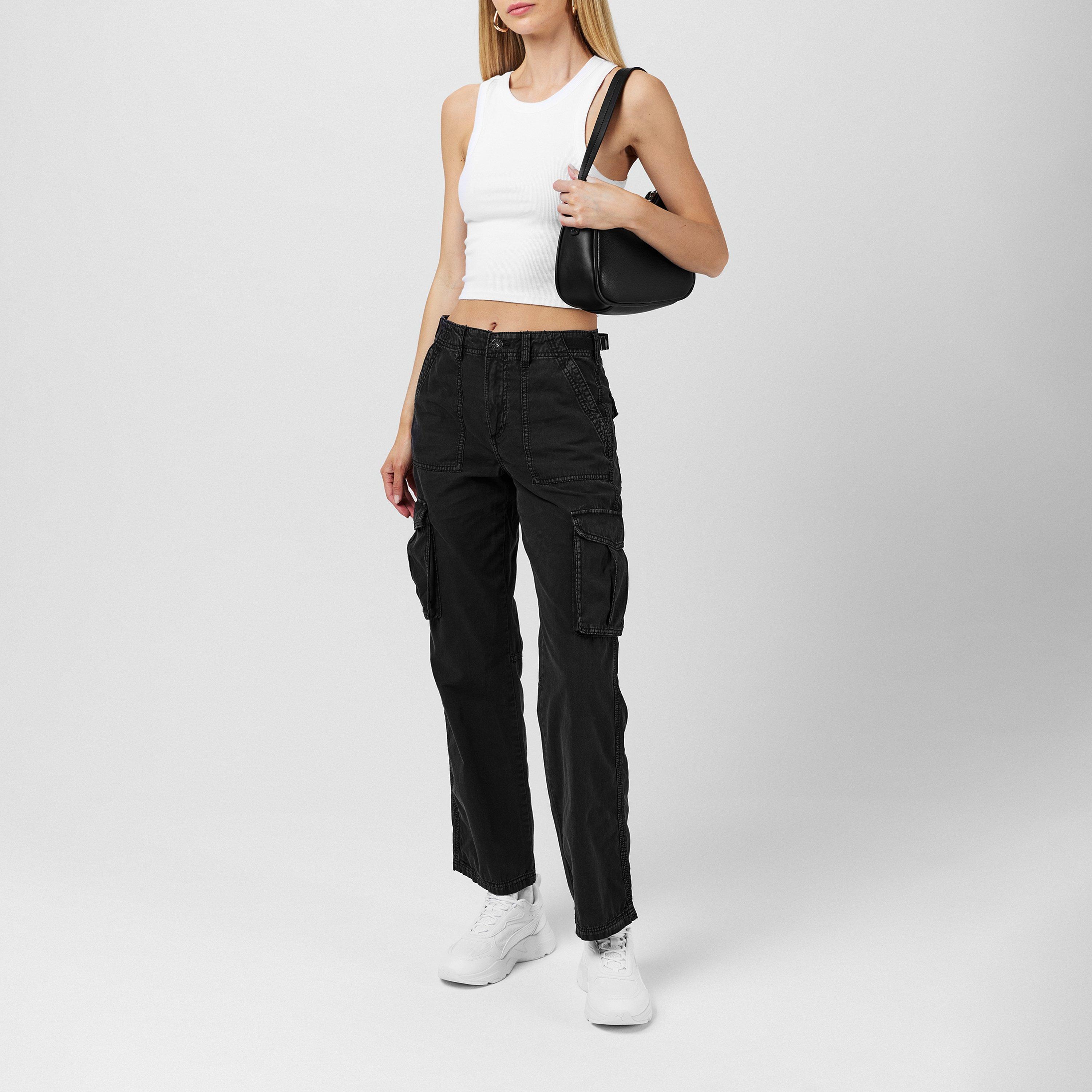 Zwart - Fabric - Cargo Trsr - 4