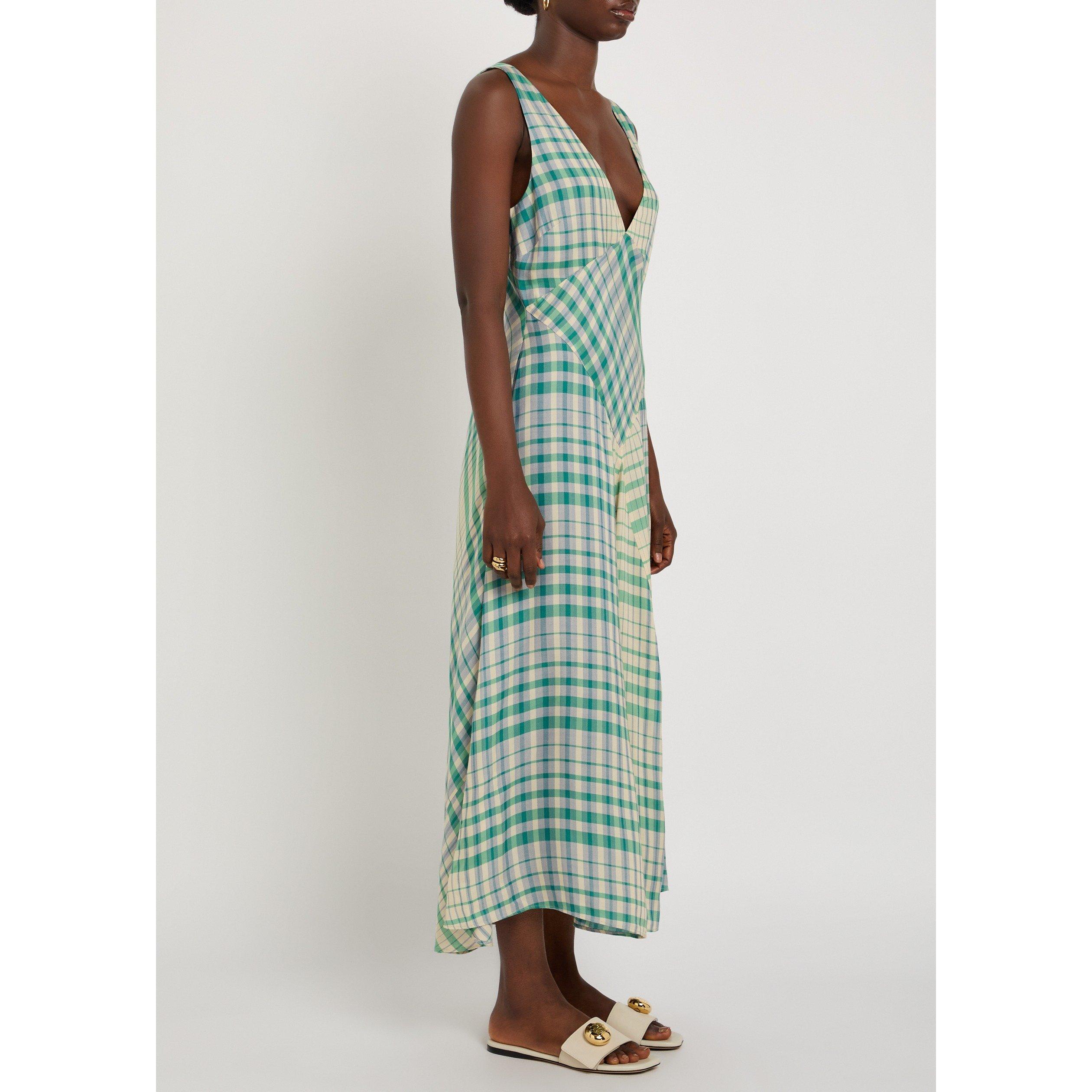 MULTICOLOURED 1 - Polo Ralph Lauren - Women's Plaid V-Neck Viscose Slip Dress - 2