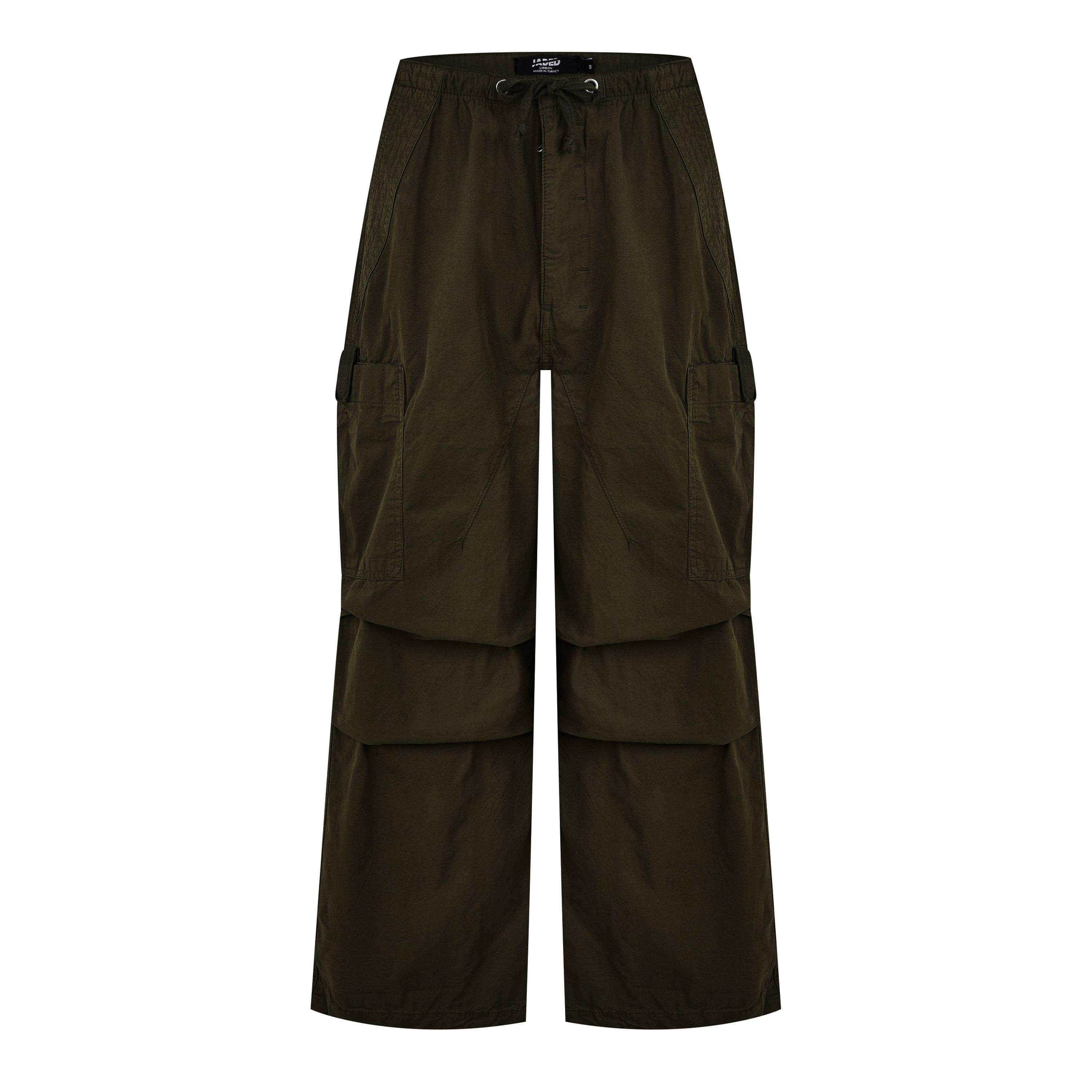 Khaki - Jaded London - Parachute Cargo Pants - 1