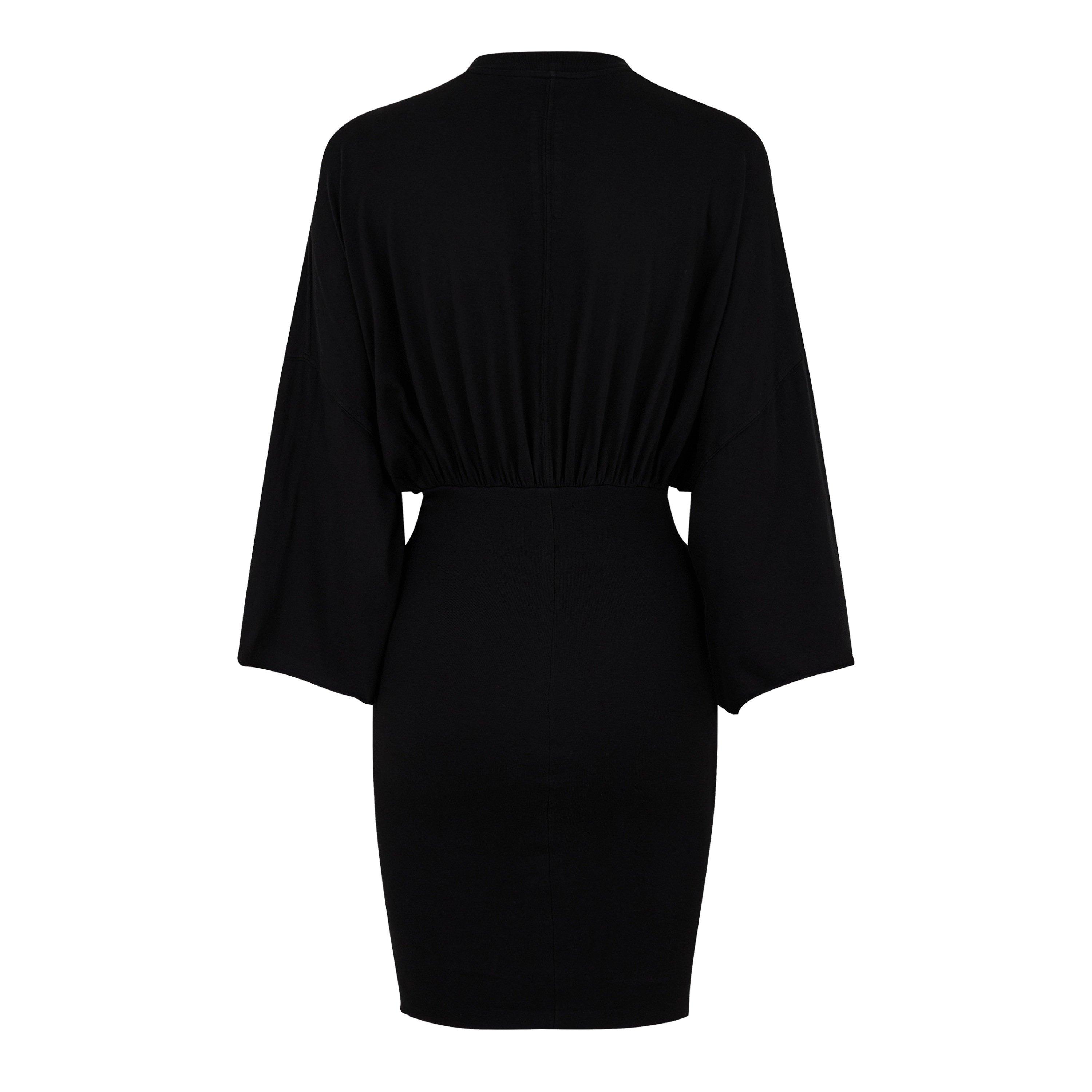 Black - Rick Owens Drkshdw - Women's Cinched Tommy Mini Knitted Jumper Dress - 6