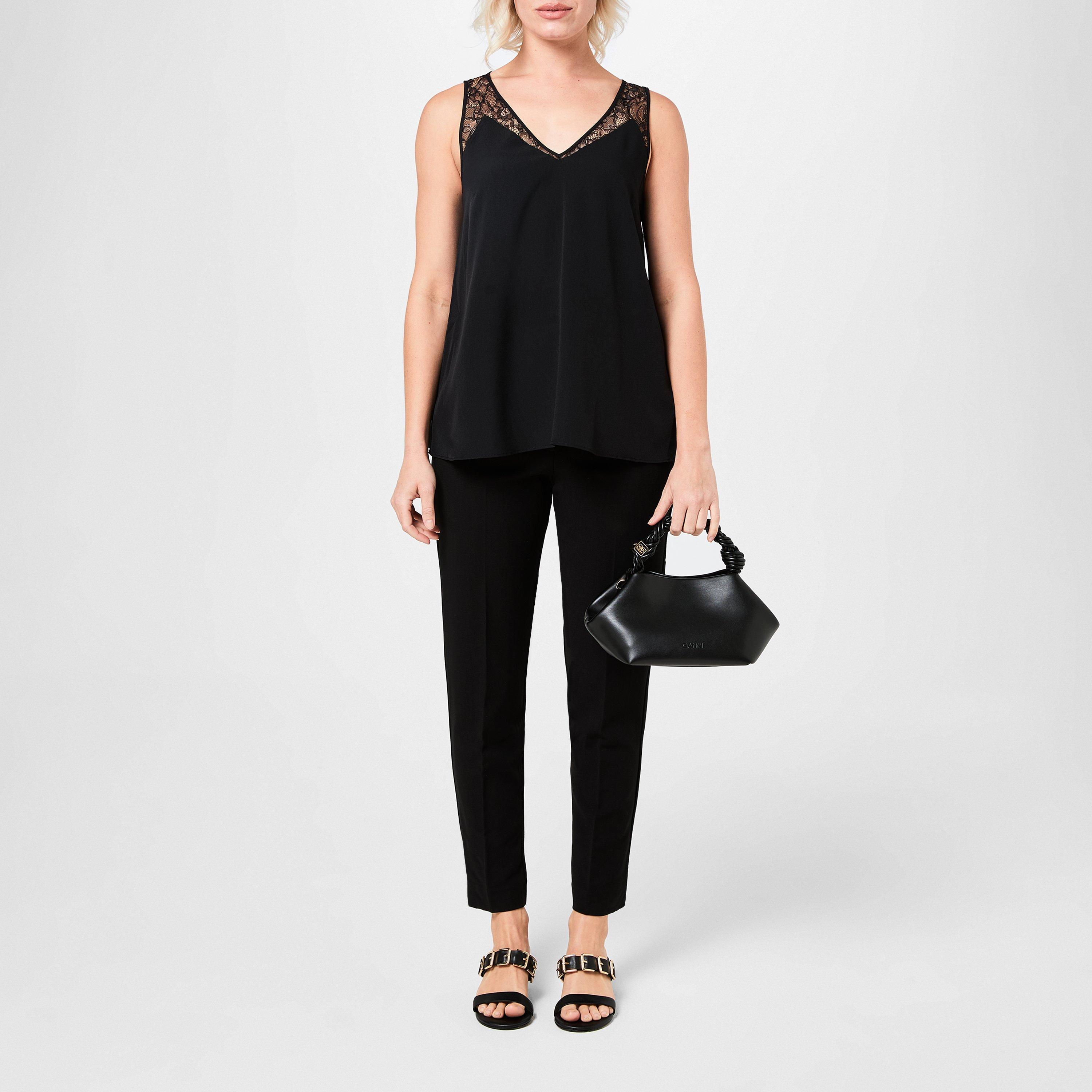 Black - French Connection - Women's Whisper Tailored Tapered Trousers - 4