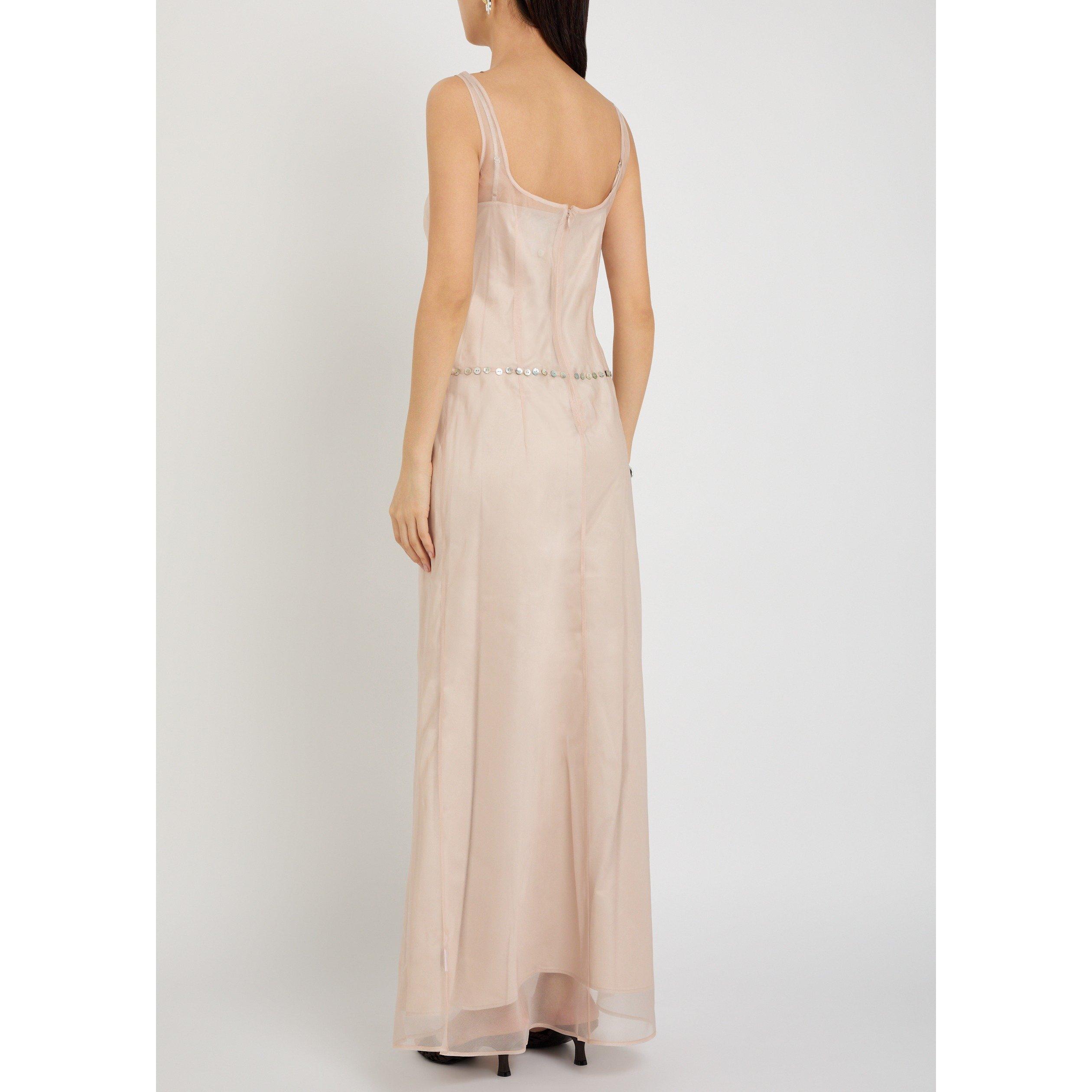 LIGHT PINK - Staud - Women's Greta Silk Maxi Dress - 3