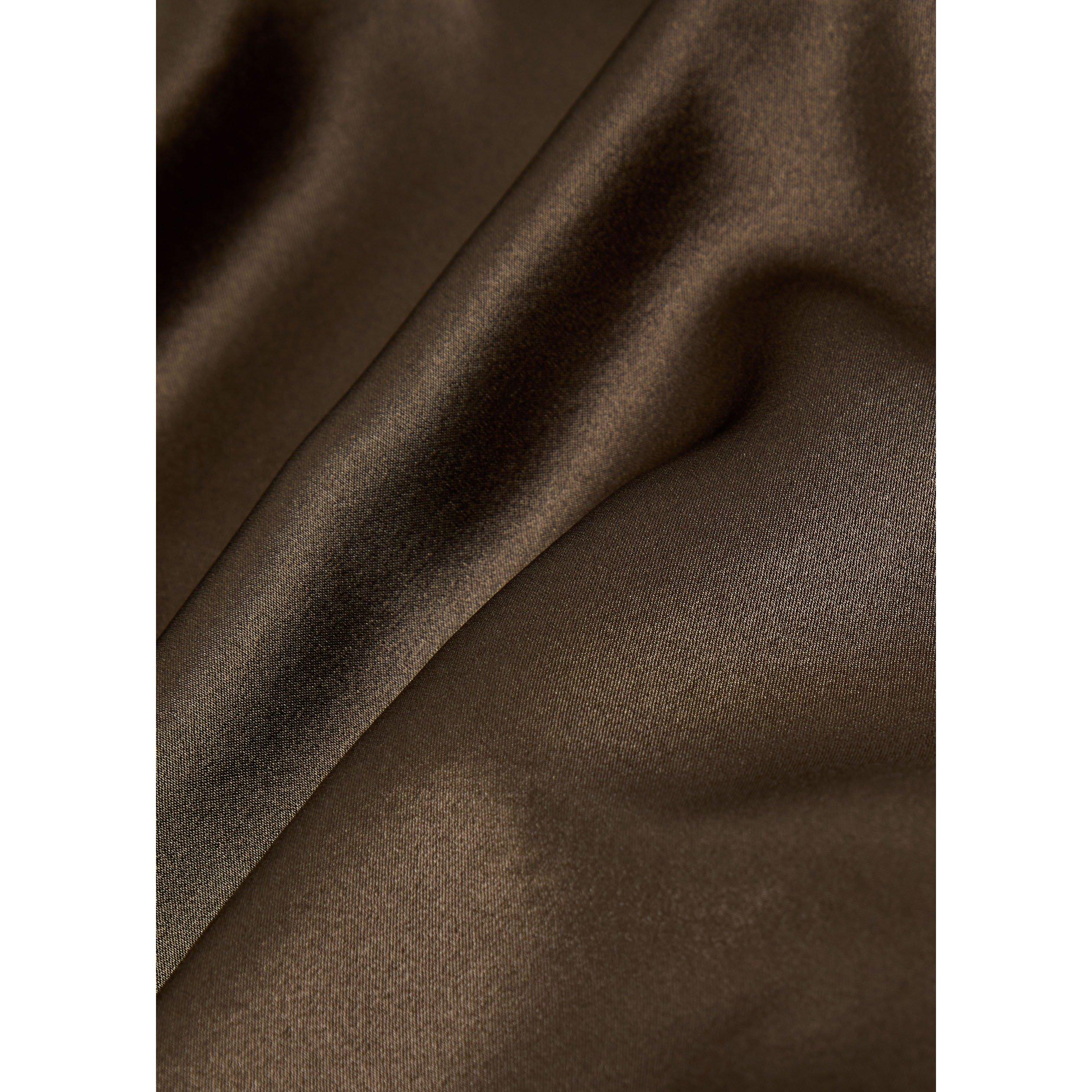 TAUPE - Staud - Women's Phoebe Silk Maxi Dress - 4