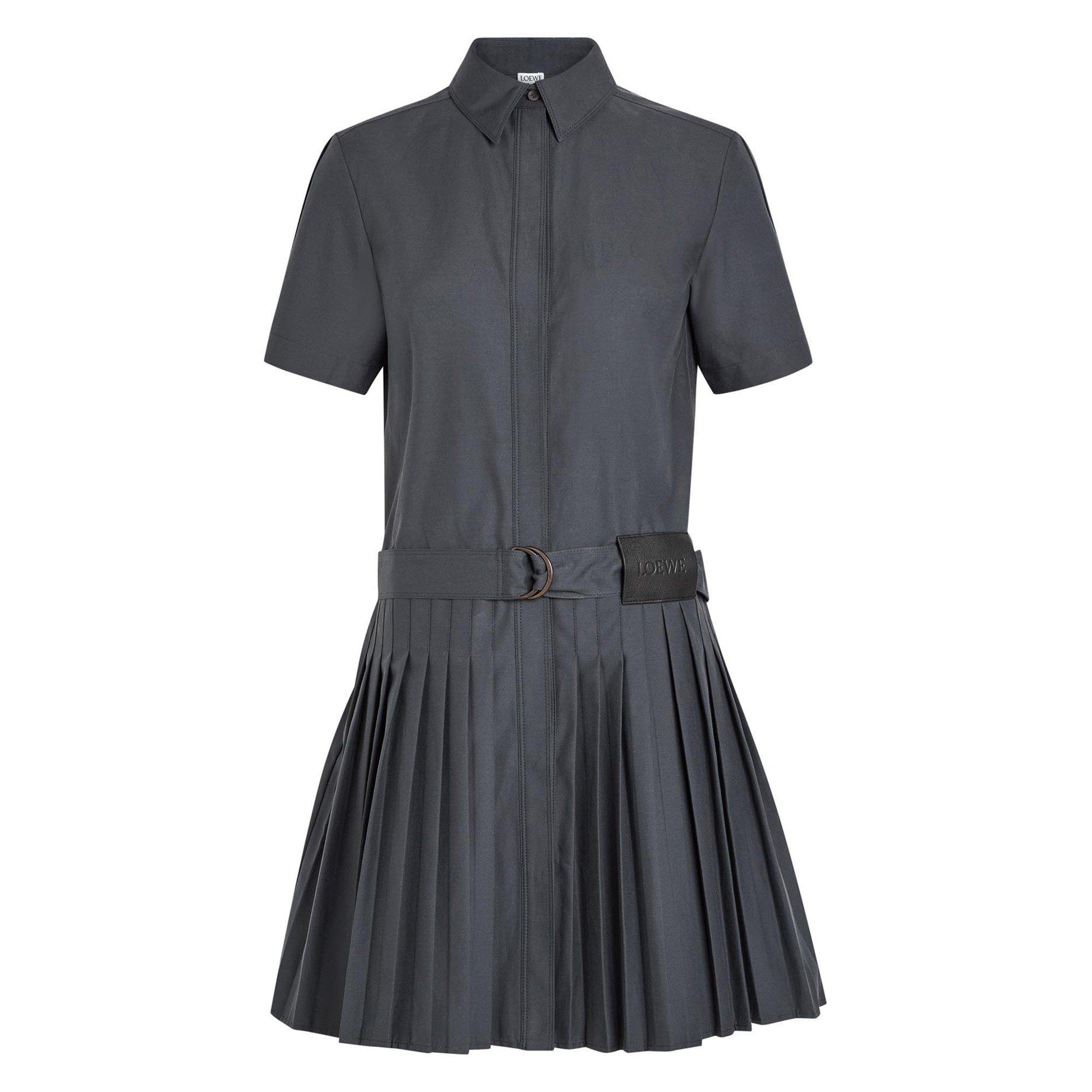 NAVY - LOEWE - PLEATED DRESS - 1