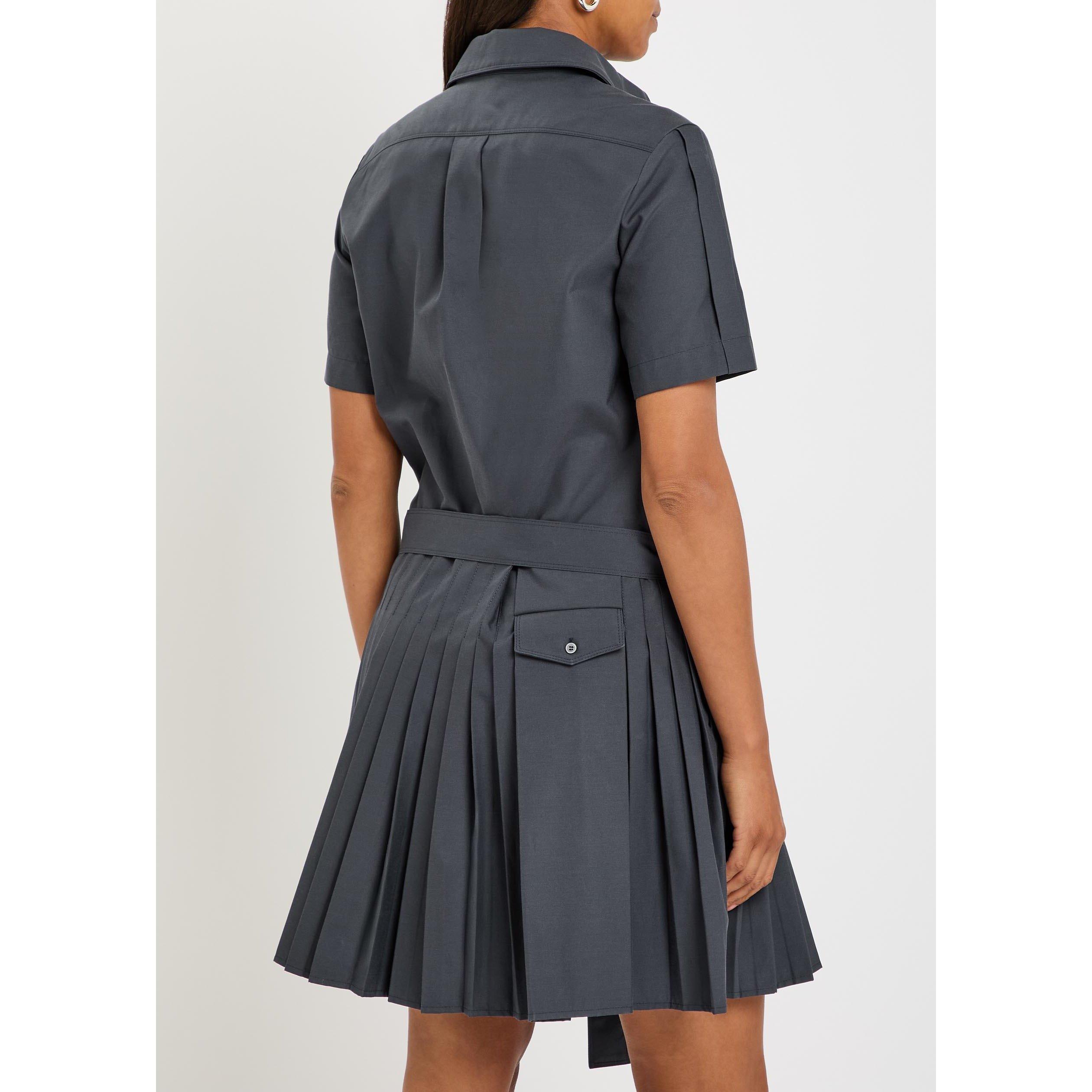 NAVY - LOEWE - PLEATED DRESS - 3